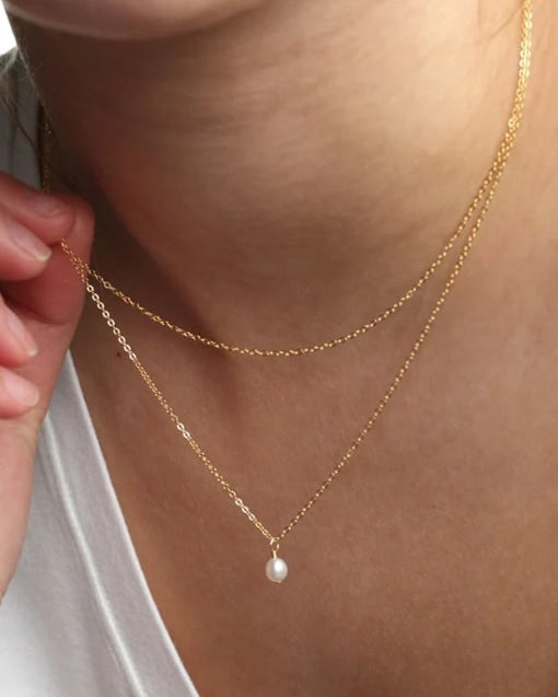 Geometric Pearl Minimalist Multi Strand Necklace-Necklaces-Krush Kandy, Women's Online Fashion Boutique Located in Phoenix, Arizona (Scottsdale Area)