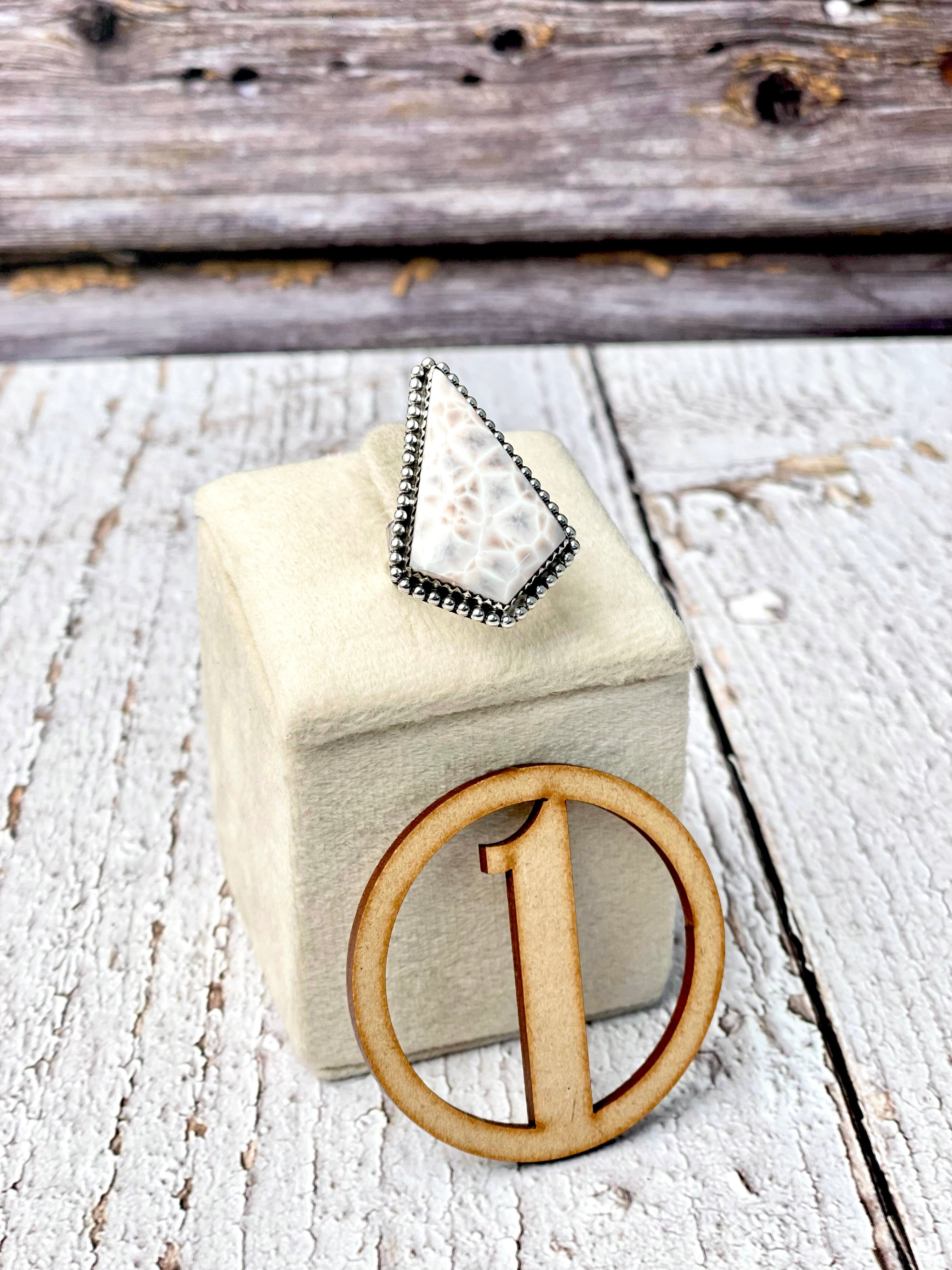 One Of A Kind Pink Larimar Slab Rings-Ring Sizers-Krush Kandy, Women's Online Fashion Boutique Located in Phoenix, Arizona (Scottsdale Area)