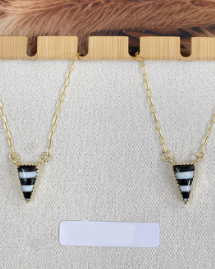 Krush Gold Stripe Stone Necklace-Necklaces-Krush Kandy, Women's Online Fashion Boutique Located in Phoenix, Arizona (Scottsdale Area)