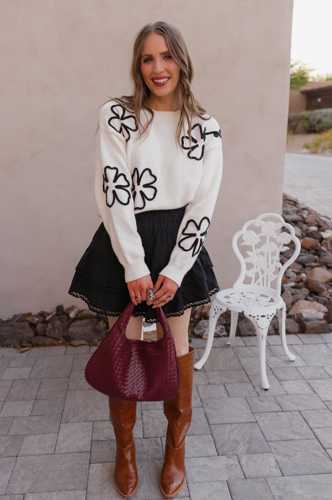 Feeling Free Floral Sweater | Custom XS-3X-Sweaters-Krush Kandy, Women's Online Fashion Boutique Located in Phoenix, Arizona (Scottsdale Area)