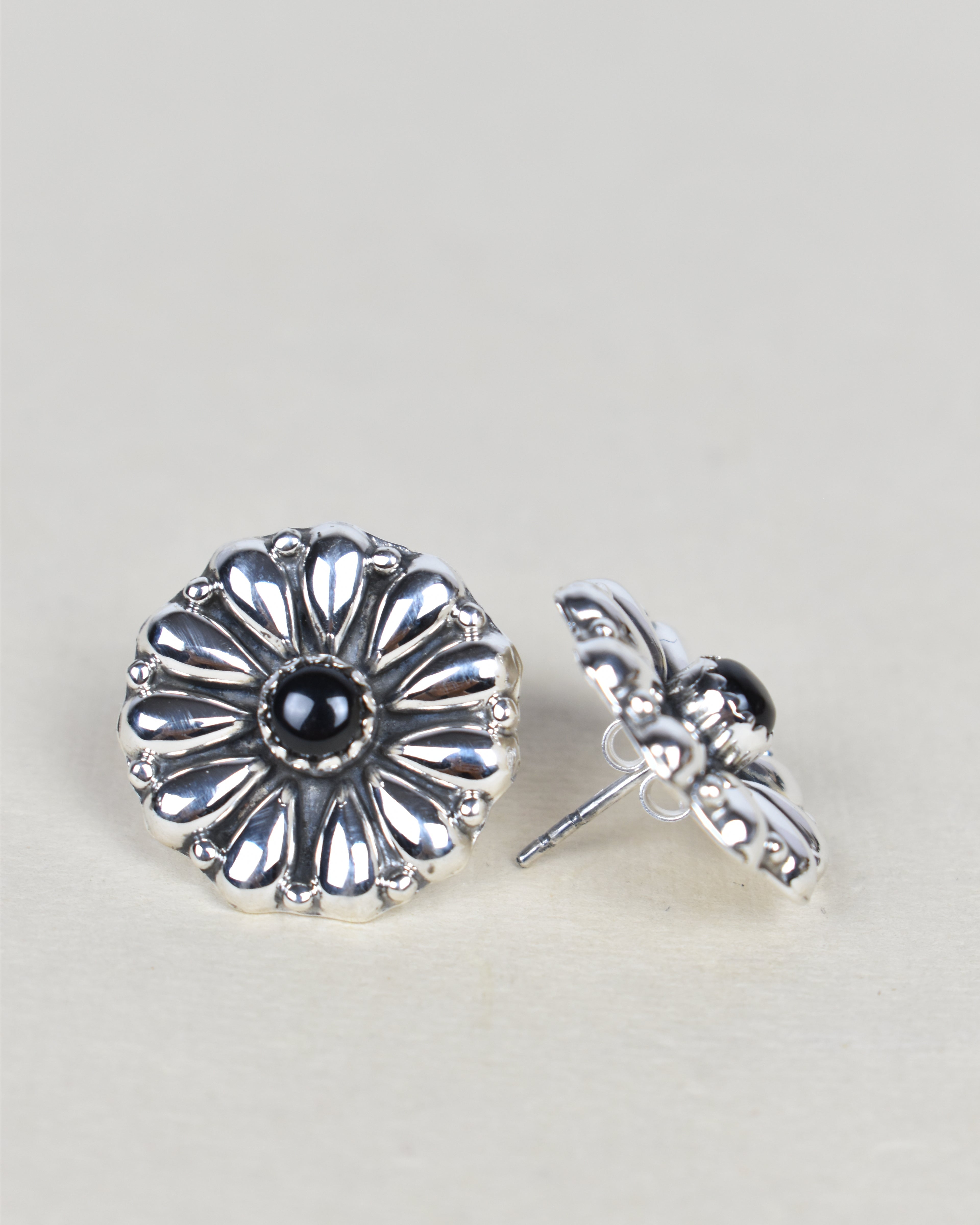 Sterling Silver Daisy Concho Stud Earrings-Stud Earrings-Krush Kandy, Women's Online Fashion Boutique Located in Phoenix, Arizona (Scottsdale Area)