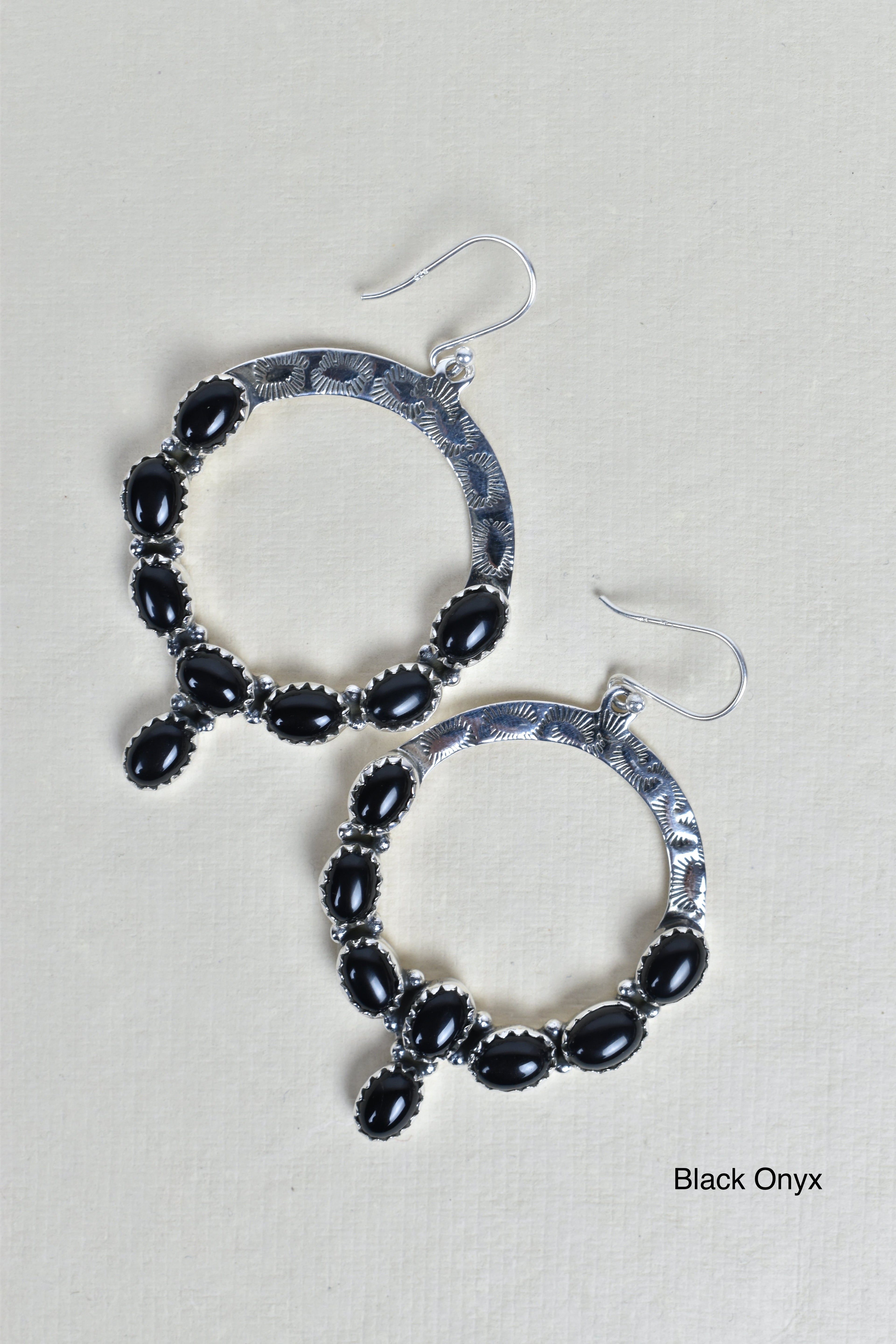 Hammered Hoop & Gemmed Loop Earring-Hoop Earrings-Krush Kandy, Women's Online Fashion Boutique Located in Phoenix, Arizona (Scottsdale Area)