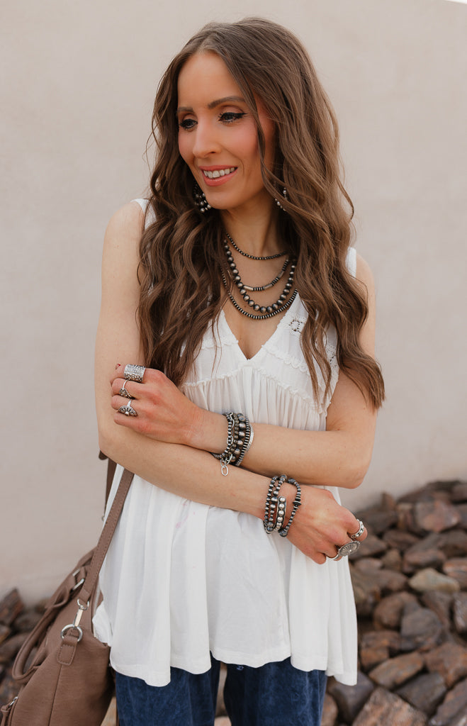 8mm Desert Pearl Necklaces-Necklaces-Krush Kandy, Women's Online Fashion Boutique Located in Phoenix, Arizona (Scottsdale Area)