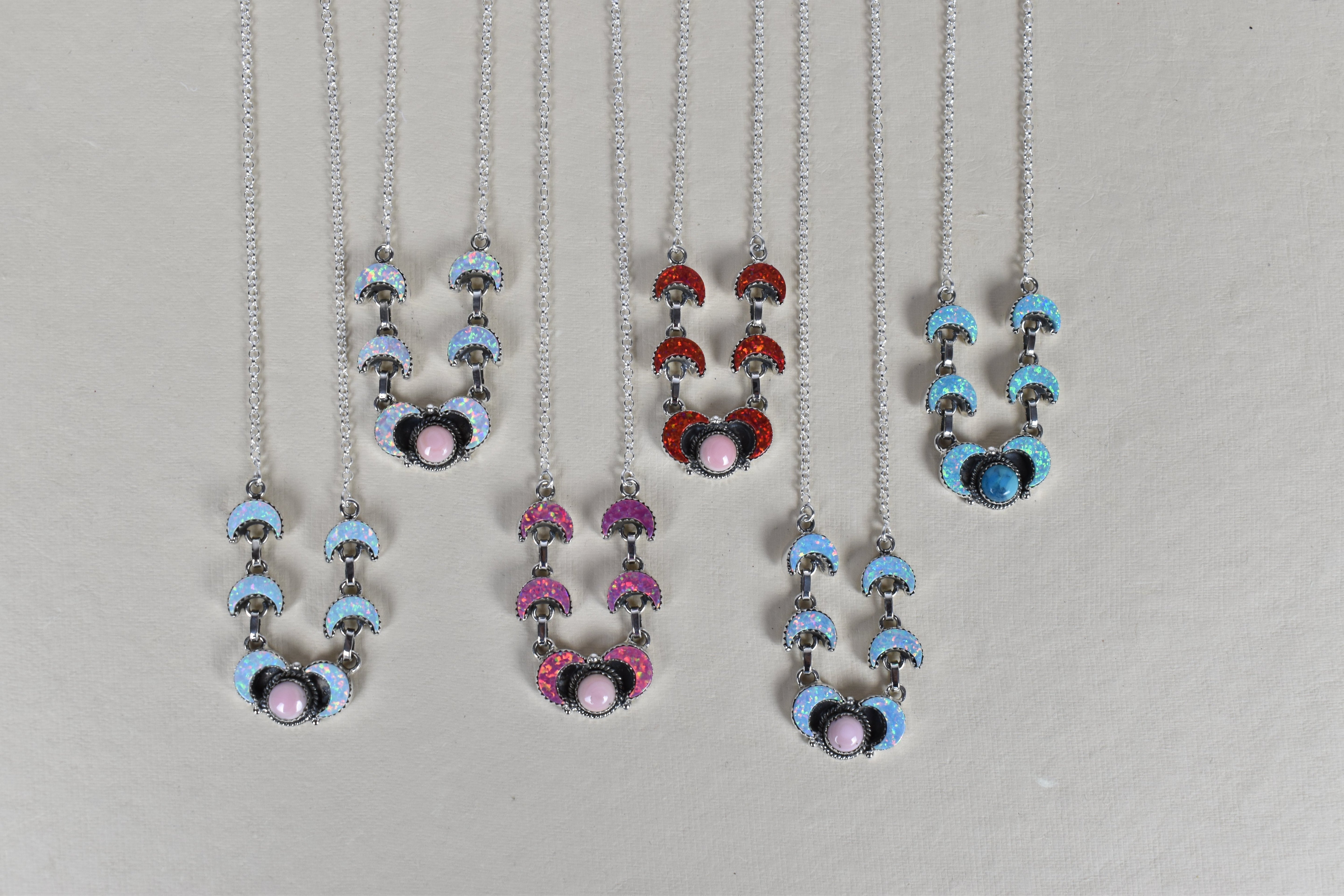 Lunar Crescent Necklace-Chain Necklaces-Krush Kandy, Women's Online Fashion Boutique Located in Phoenix, Arizona (Scottsdale Area)