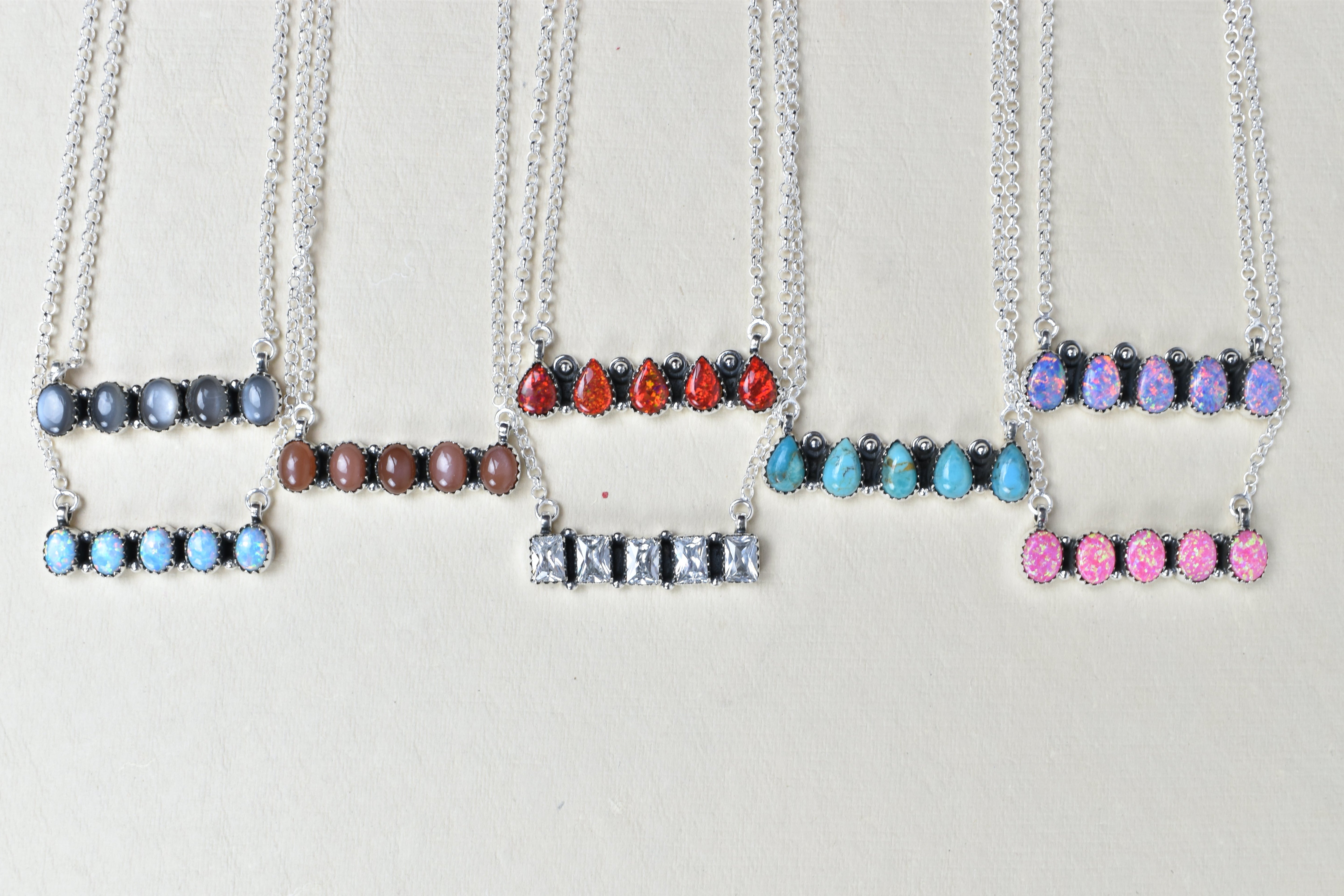 Quintabulous Sterling Silver Necklace-Bar Necklaces-Krush Kandy, Women's Online Fashion Boutique Located in Phoenix, Arizona (Scottsdale Area)