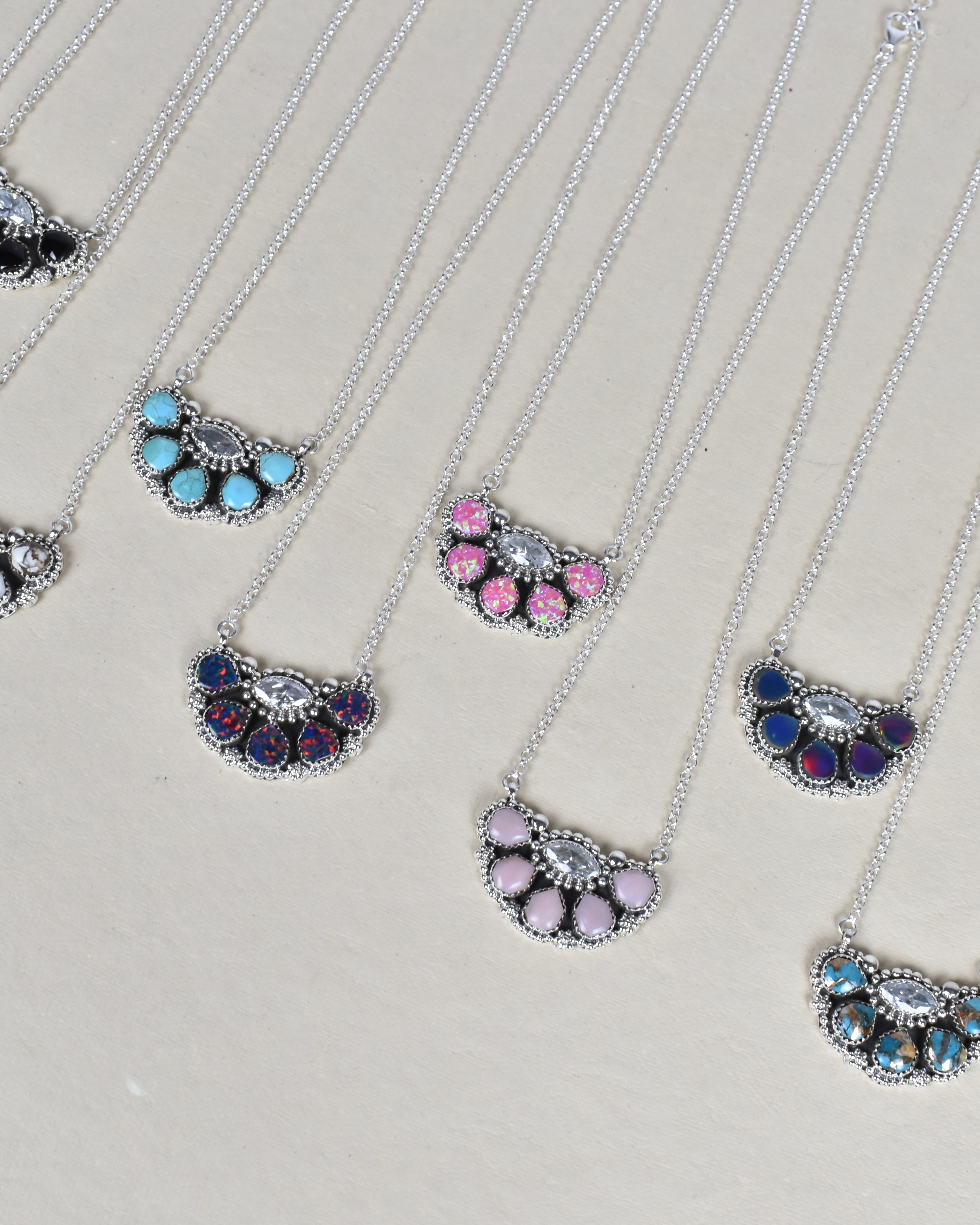 Paw Pad CZ & Stone Necklace-Pendant Necklaces-Krush Kandy, Women's Online Fashion Boutique Located in Phoenix, Arizona (Scottsdale Area)