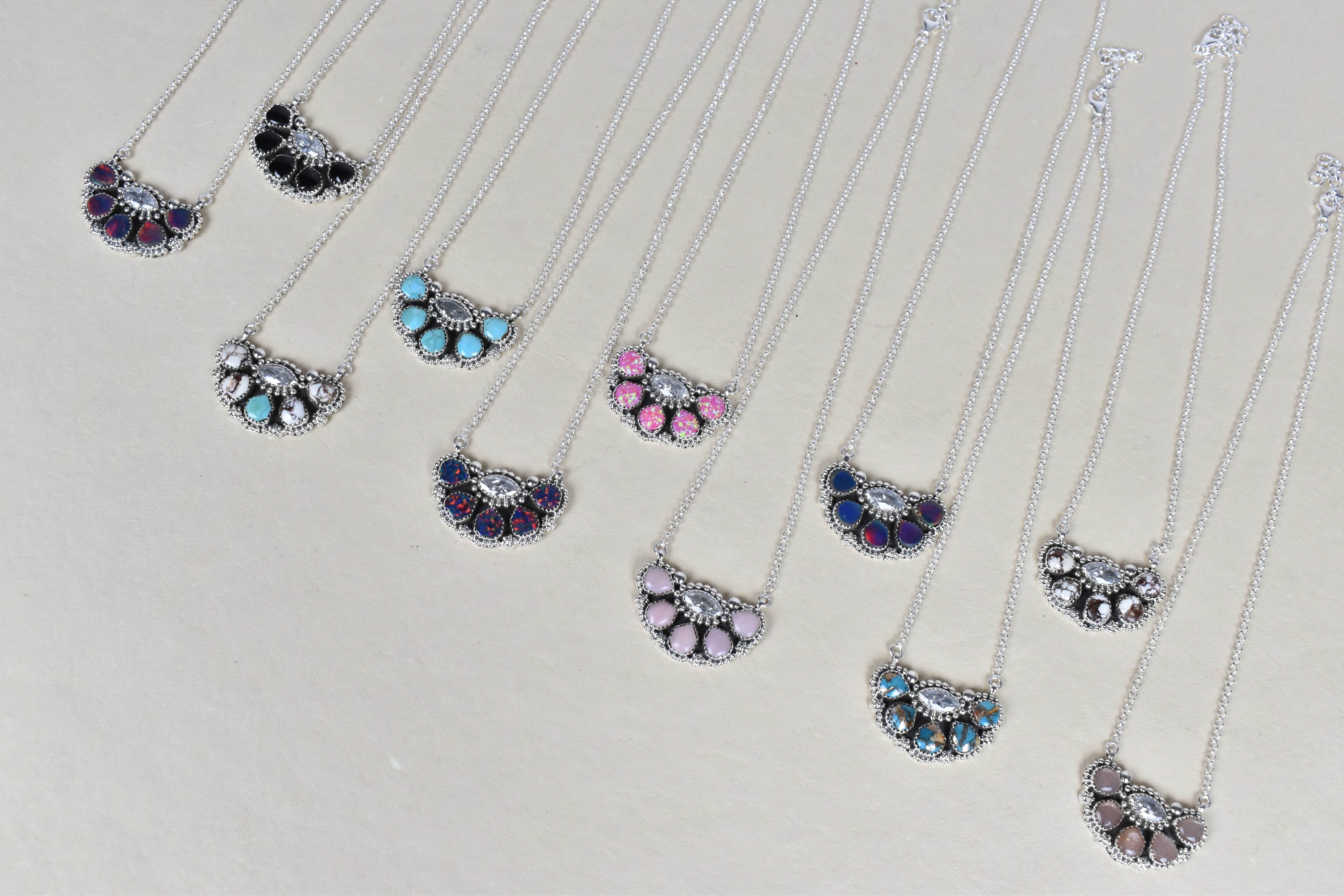 Paw Pad CZ & Stone Necklace-Pendant Necklaces-Krush Kandy, Women's Online Fashion Boutique Located in Phoenix, Arizona (Scottsdale Area)