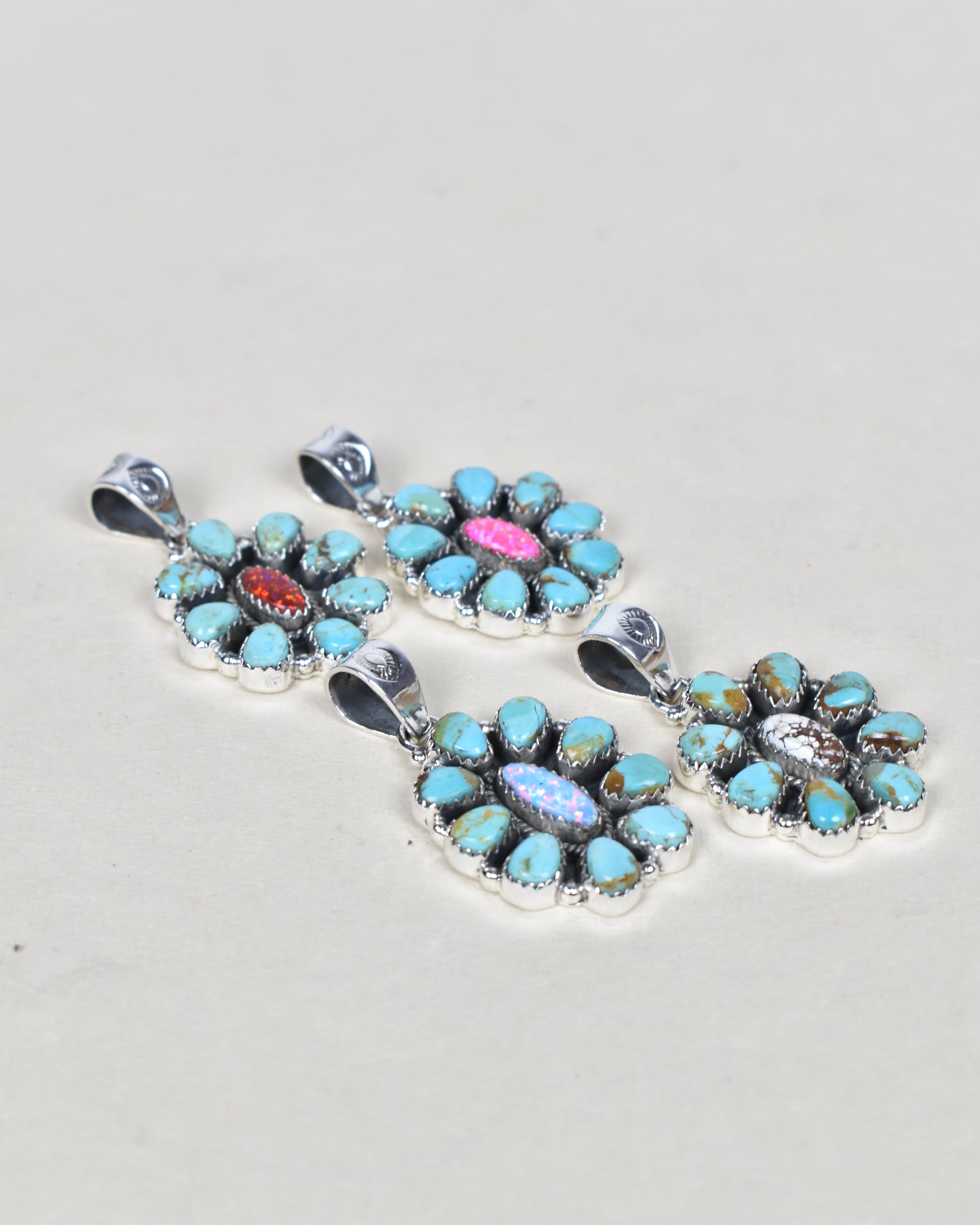 Turquoise Halo Delight Pendant-Pendant Necklaces-Krush Kandy, Women's Online Fashion Boutique Located in Phoenix, Arizona (Scottsdale Area)