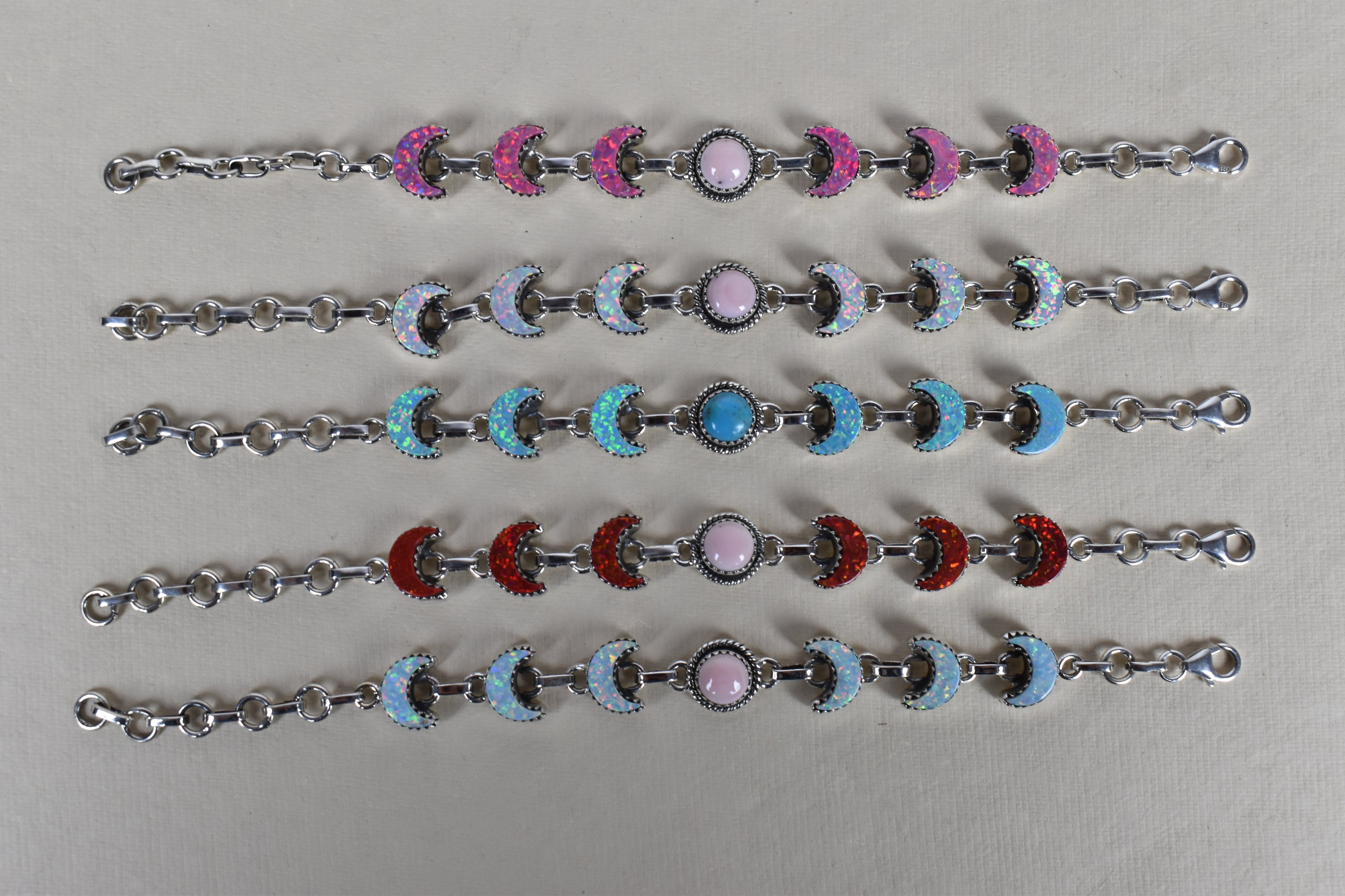 Lunar Crescent Charm Bracelet-Chain Bracelets-Krush Kandy, Women's Online Fashion Boutique Located in Phoenix, Arizona (Scottsdale Area)