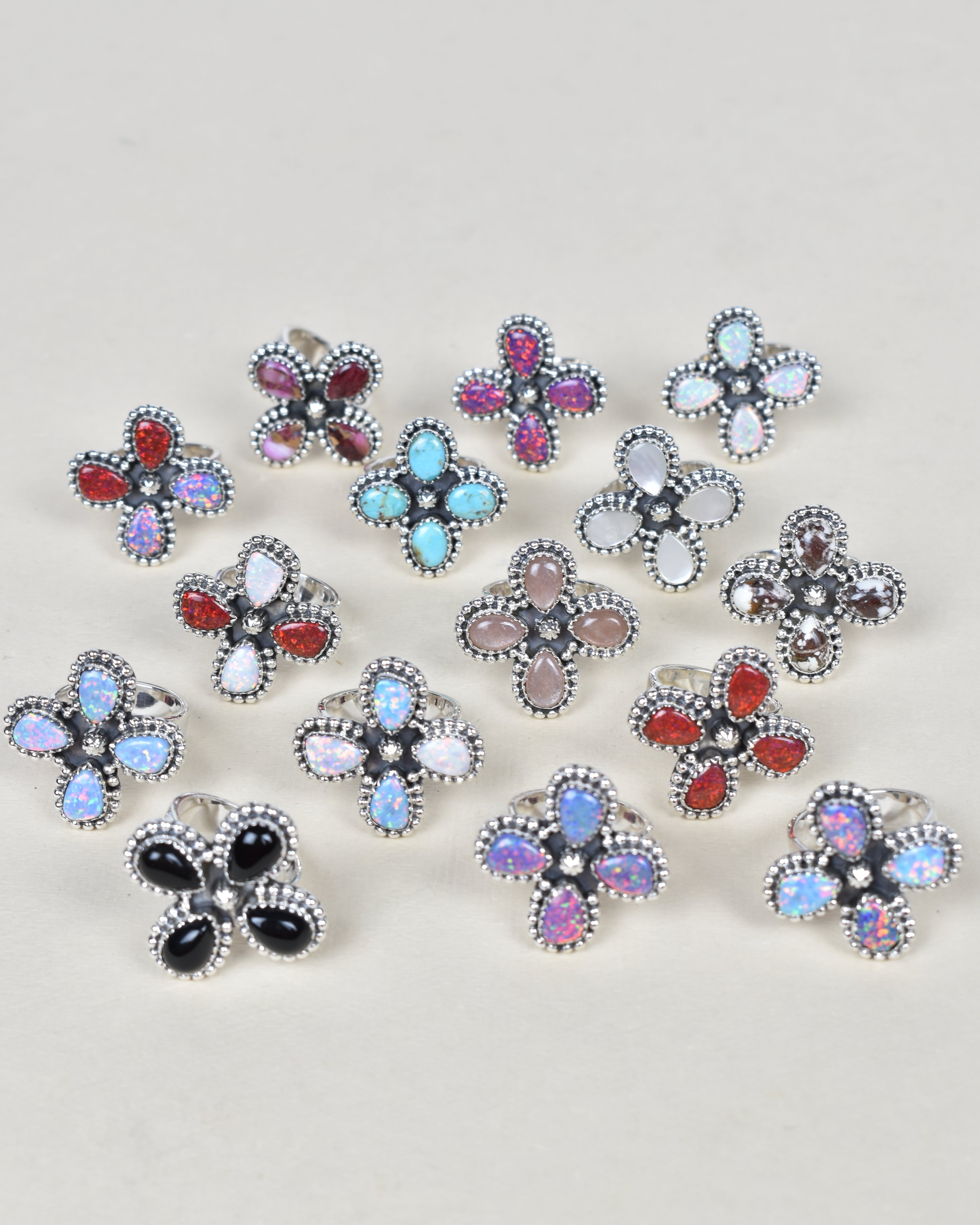 4 Leaf Cluster Ring-Cluster Rings-Krush Kandy, Women's Online Fashion Boutique Located in Phoenix, Arizona (Scottsdale Area)