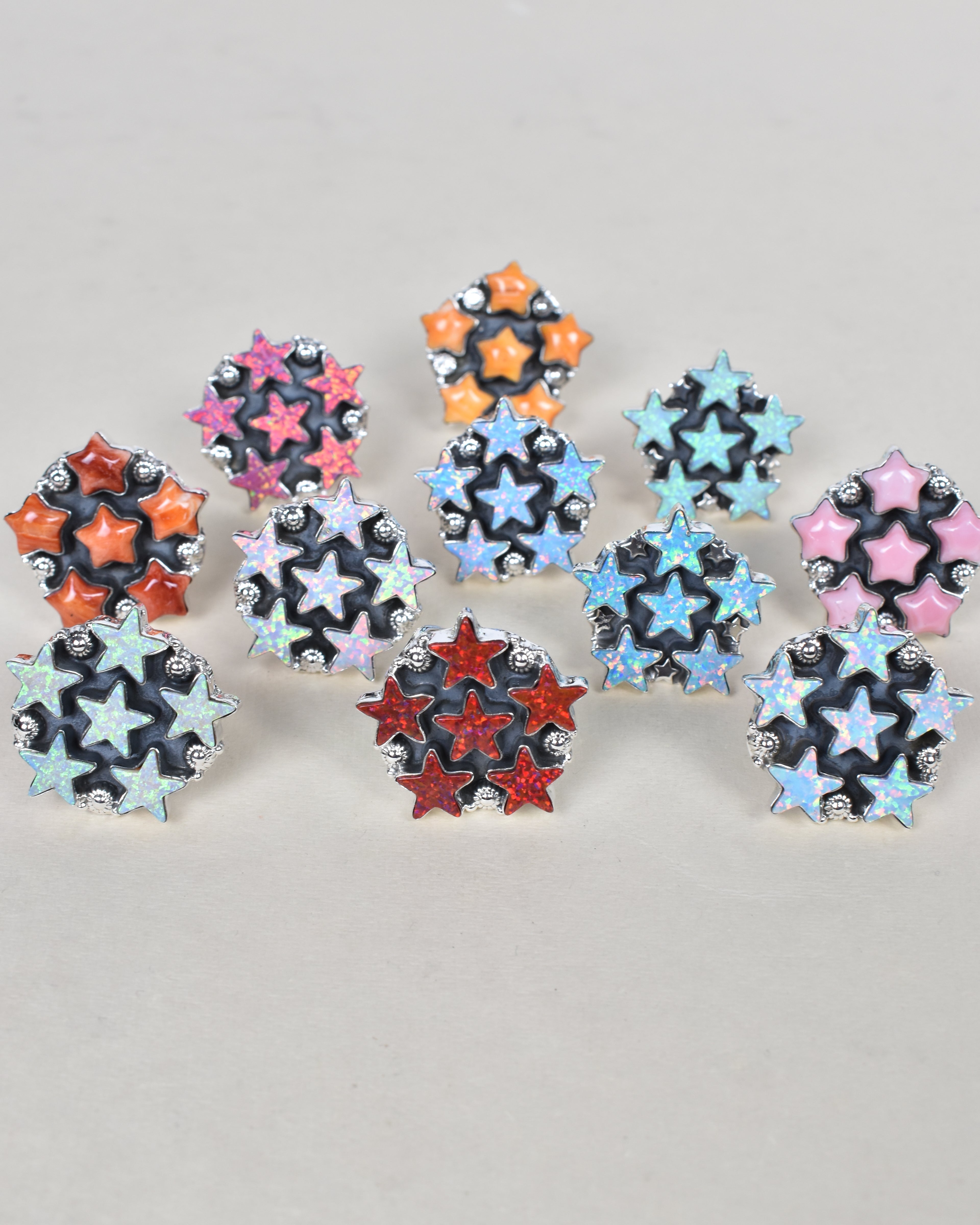 5 Star General Sterling Silver Ring-Cluster Rings-Krush Kandy, Women's Online Fashion Boutique Located in Phoenix, Arizona (Scottsdale Area)