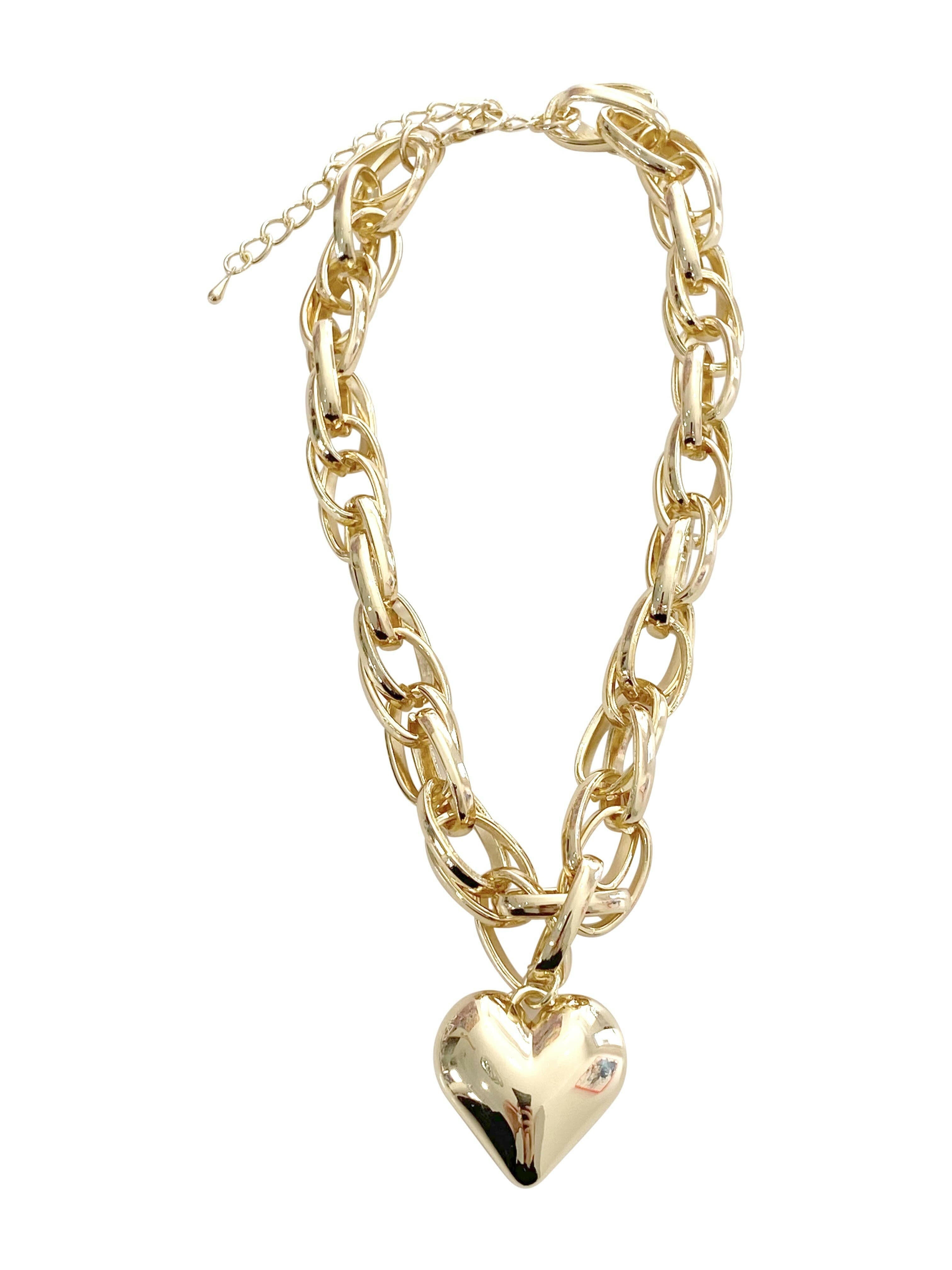Alyssa Heart Chain Necklace-Necklaces-Krush Kandy, Women's Online Fashion Boutique Located in Phoenix, Arizona (Scottsdale Area)