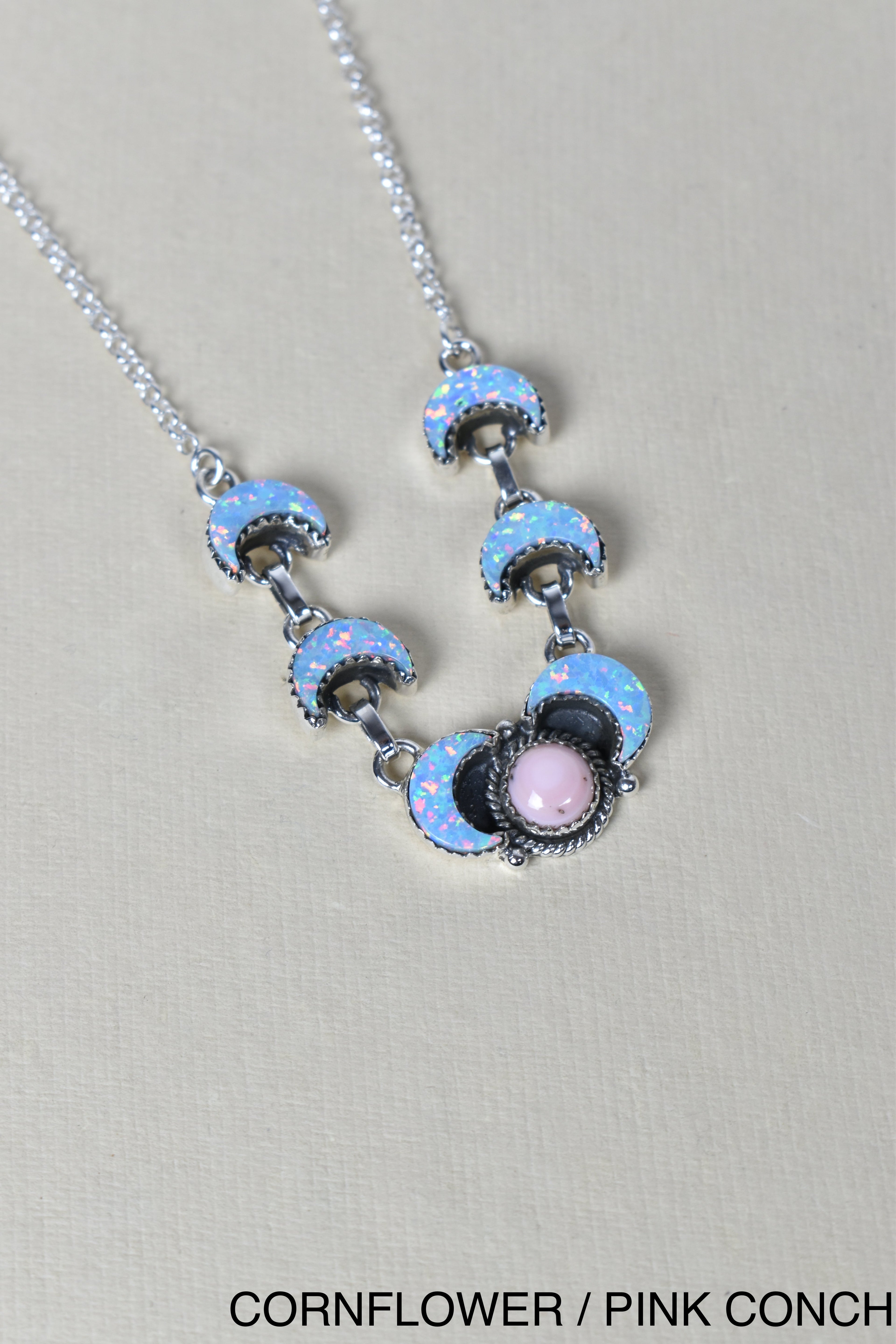 Lunar Crescent Necklace-Chain Necklaces-Krush Kandy, Women's Online Fashion Boutique Located in Phoenix, Arizona (Scottsdale Area)