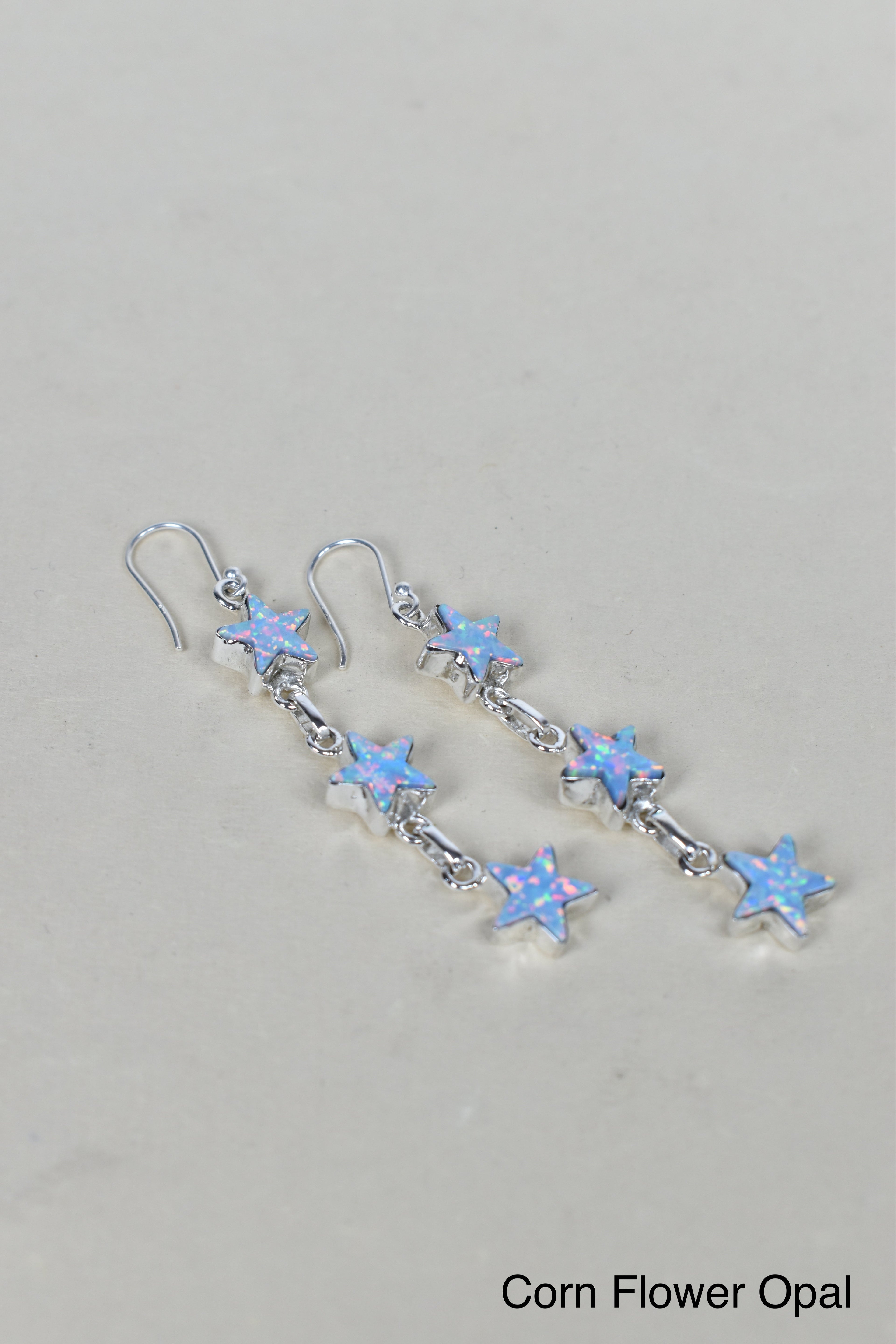3 Star General Sterling Silver Earrings-Drop Earrings-Krush Kandy, Women's Online Fashion Boutique Located in Phoenix, Arizona (Scottsdale Area)