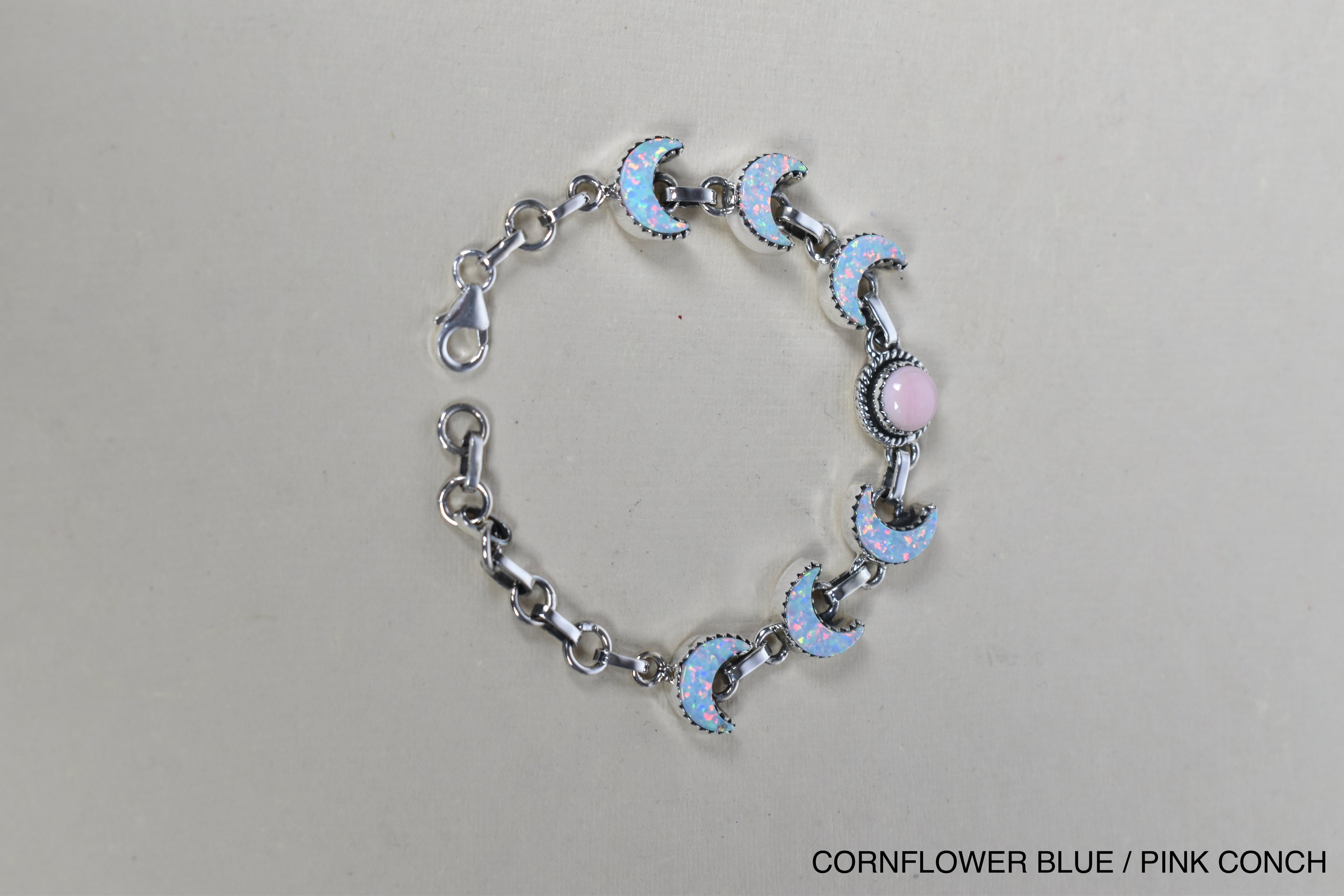 Lunar Crescent Charm Bracelet-Chain Bracelets-Krush Kandy, Women's Online Fashion Boutique Located in Phoenix, Arizona (Scottsdale Area)
