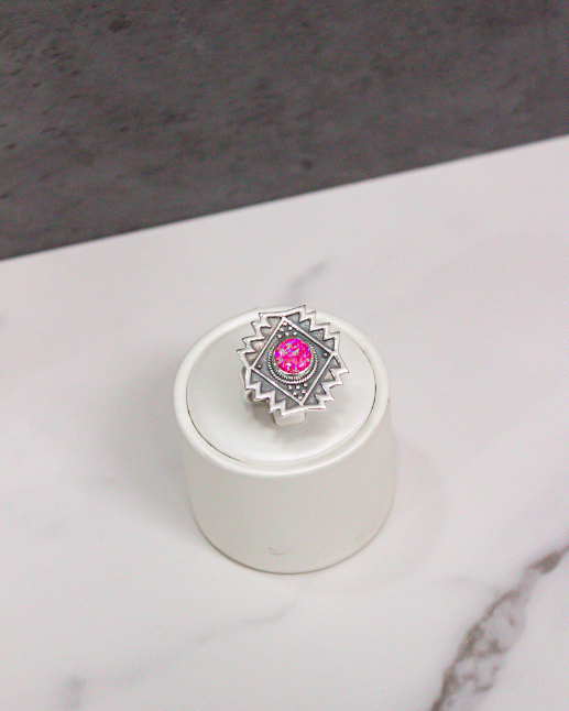 Intricate Aztec Design Stone Matching Ring-Statement Rings-Krush Kandy, Women's Online Fashion Boutique Located in Phoenix, Arizona (Scottsdale Area)