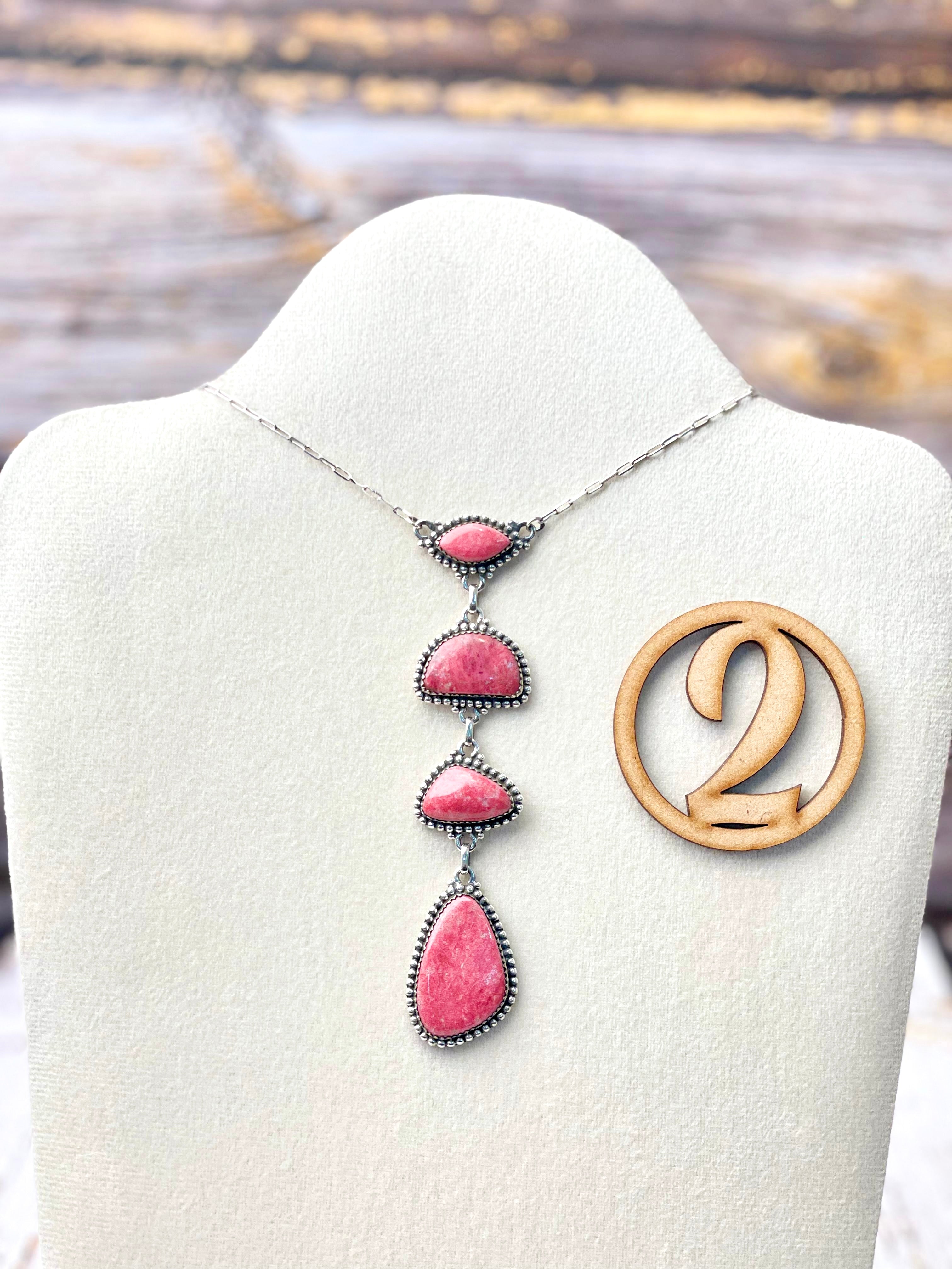 Thulite Slab Cluster Necklaces-Necklaces-Krush Kandy, Women's Online Fashion Boutique Located in Phoenix, Arizona (Scottsdale Area)