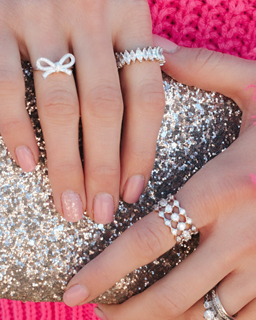 DOORBUSTER: Krush EXCLUSIVE: Crystal Pave Bow Ring-Dainty Rings-Krush Kandy, Women's Online Fashion Boutique Located in Phoenix, Arizona (Scottsdale Area)