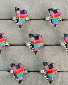 Multi Stone Cut Lightning Bolt Ring-Ring Sizers-Krush Kandy, Women's Online Fashion Boutique Located in Phoenix, Arizona (Scottsdale Area)