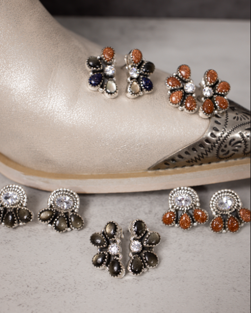 One Of A Kind Cluster Earrings-Stud Earrings-Krush Kandy, Women's Online Fashion Boutique Located in Phoenix, Arizona (Scottsdale Area)