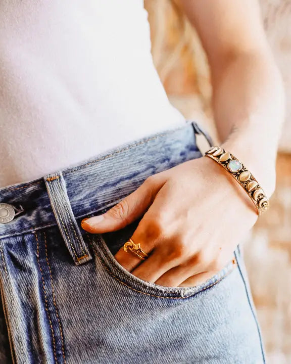 Moon Phases Cuff Bracelet-Bracelets-Krush Kandy, Women's Online Fashion Boutique Located in Phoenix, Arizona (Scottsdale Area)