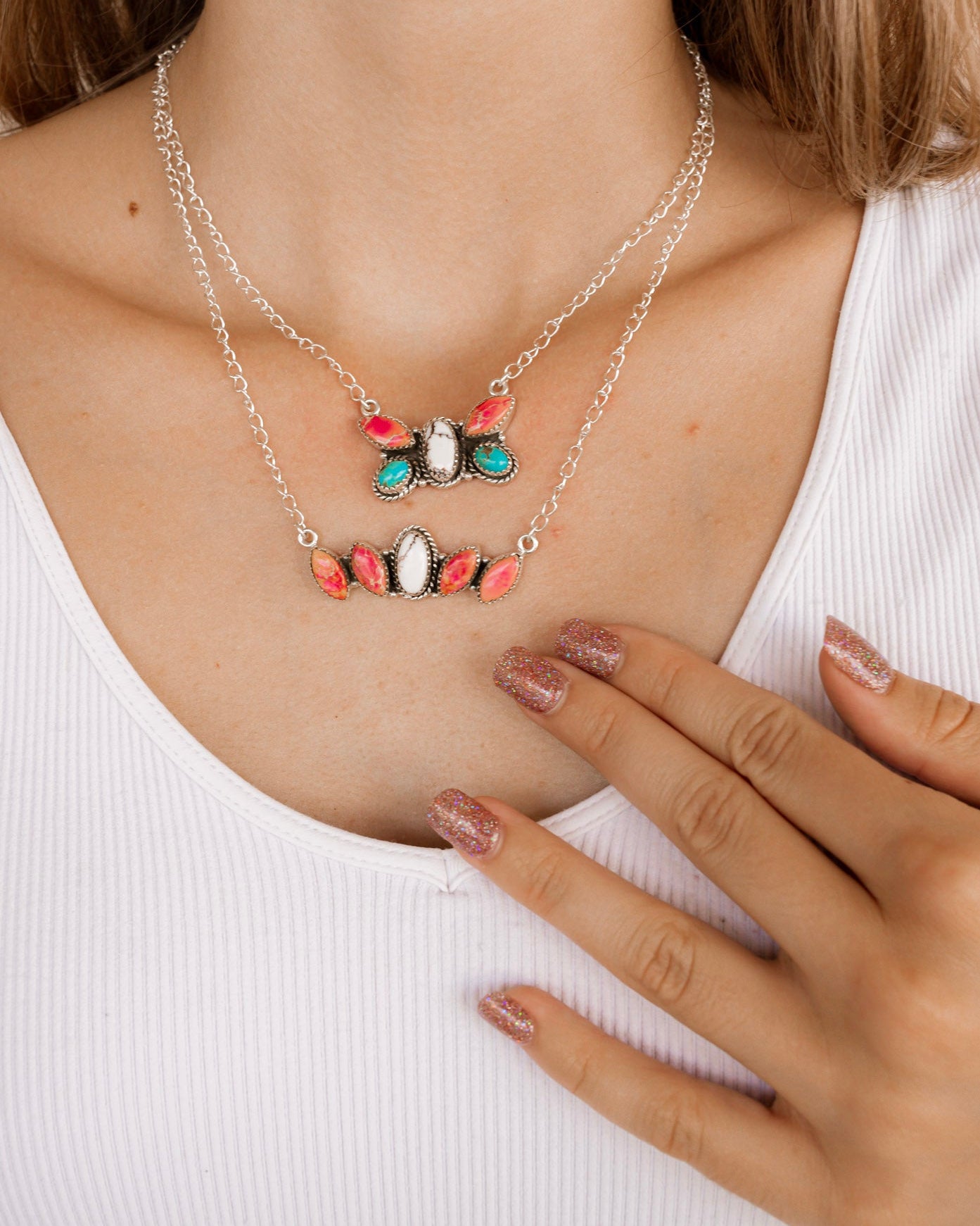 Fiery Blossom Jasper Necklaces-Necklaces-Krush Kandy, Women's Online Fashion Boutique Located in Phoenix, Arizona (Scottsdale Area)