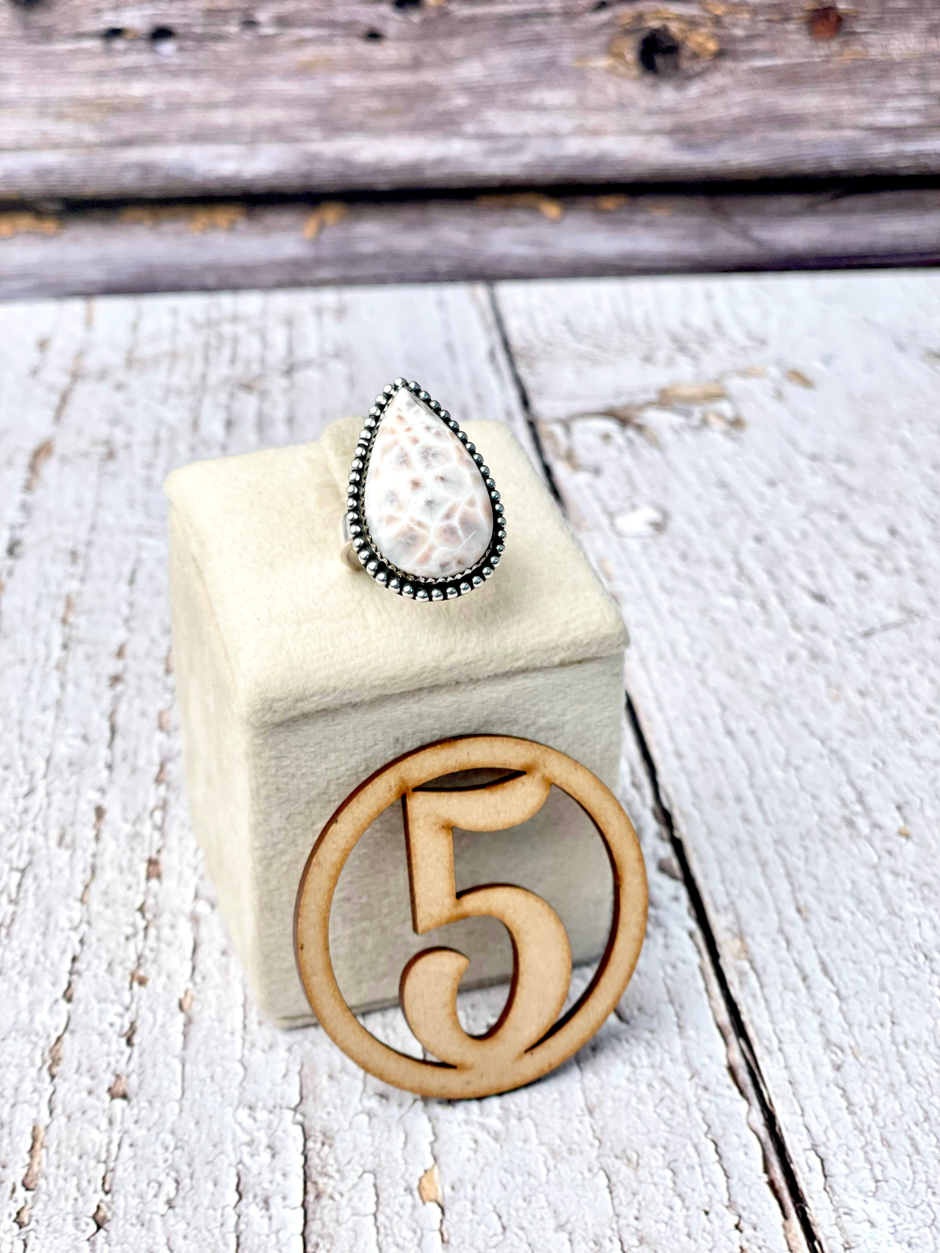 One Of A Kind Pink Larimar Slab Rings-Ring Sizers-Krush Kandy, Women's Online Fashion Boutique Located in Phoenix, Arizona (Scottsdale Area)