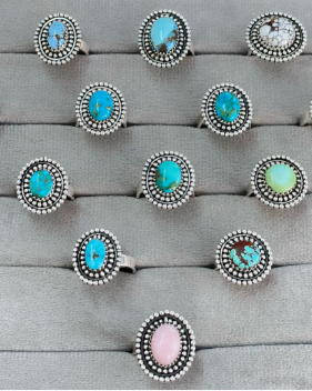 One Of A Kind Classic Stone Slab Rings-Ring Sizers-Krush Kandy, Women's Online Fashion Boutique Located in Phoenix, Arizona (Scottsdale Area)