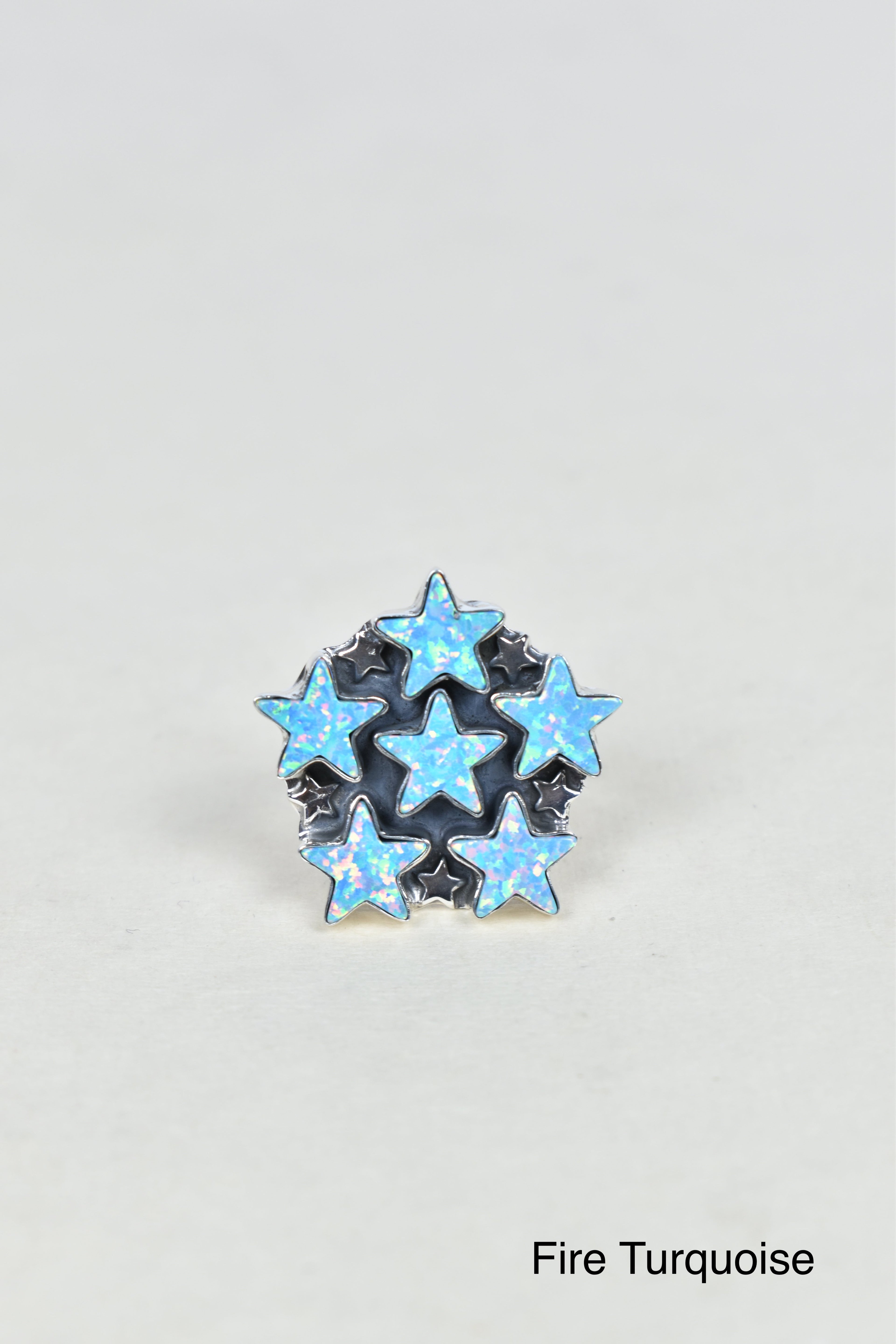 5 Star General Sterling Silver Ring-Cluster Rings-Krush Kandy, Women's Online Fashion Boutique Located in Phoenix, Arizona (Scottsdale Area)