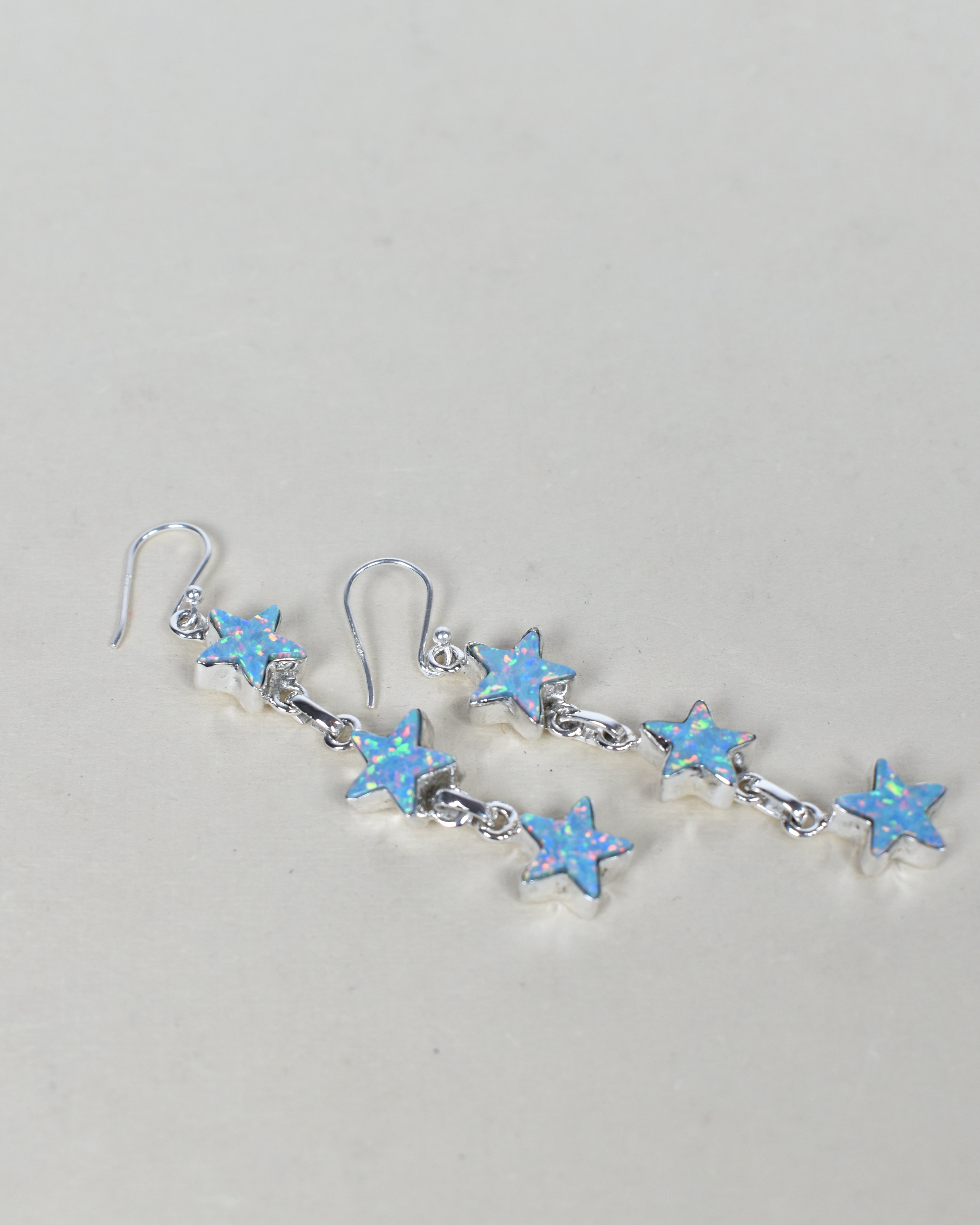 3 Star General Sterling Silver Earrings-Drop Earrings-Krush Kandy, Women's Online Fashion Boutique Located in Phoenix, Arizona (Scottsdale Area)