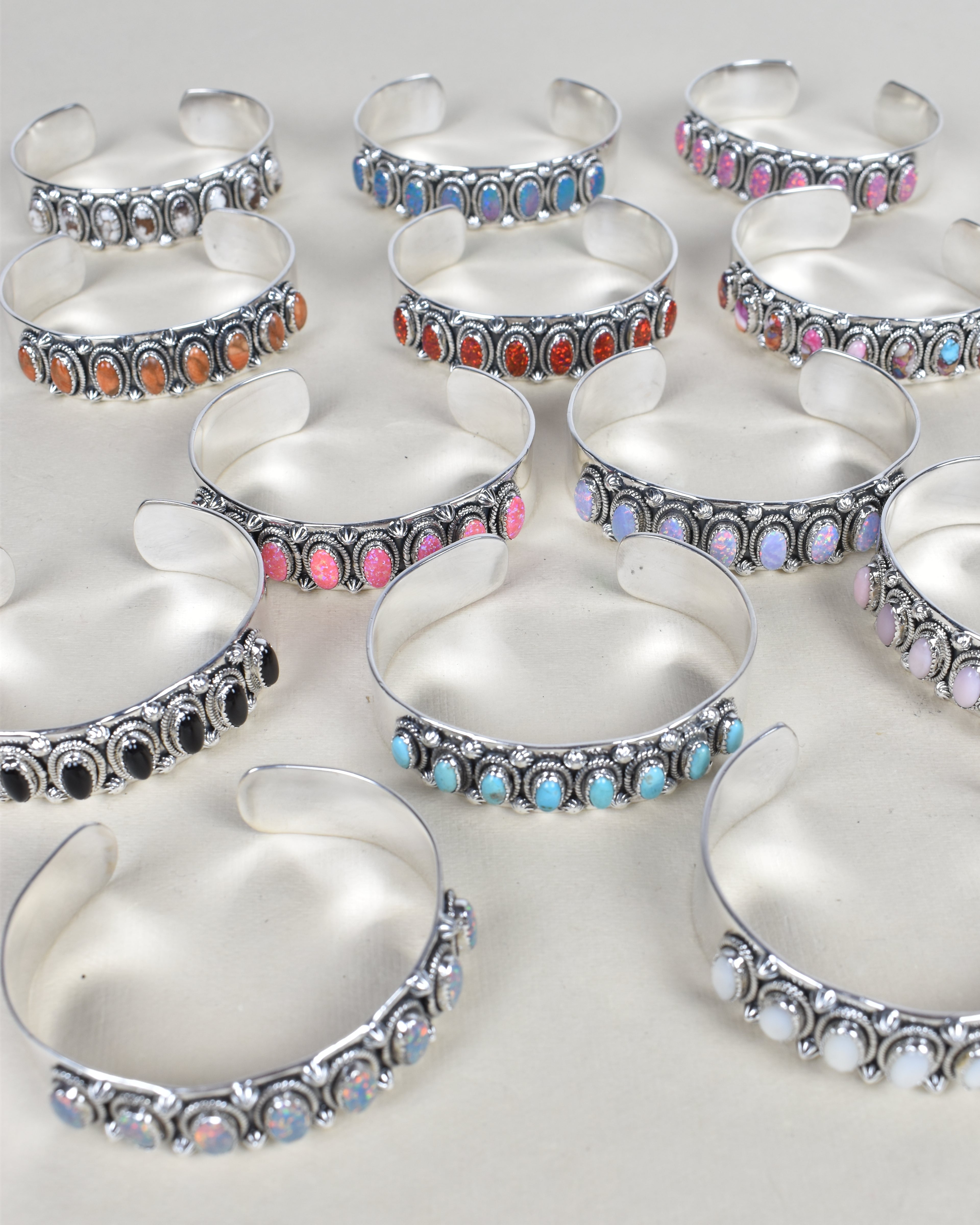 Octet Gem Sterling Silver Cuff-Cuffs-Krush Kandy, Women's Online Fashion Boutique Located in Phoenix, Arizona (Scottsdale Area)