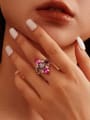 Cubic Zirconia Geometric Vintage Cocktail Ring-Rings-Krush Kandy, Women's Online Fashion Boutique Located in Phoenix, Arizona (Scottsdale Area)