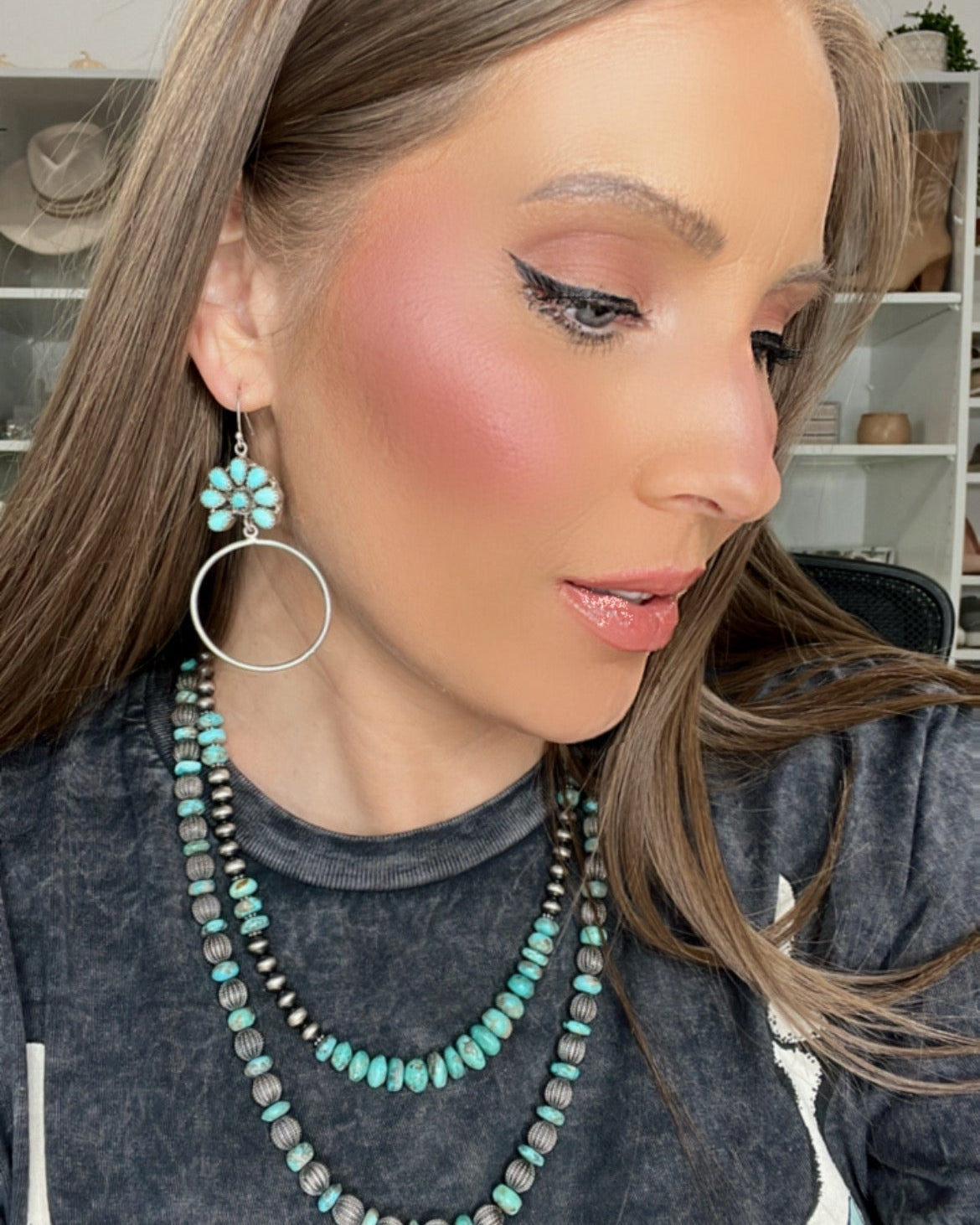 Kristyn's Blossom Hoop Earrings | MADE TO ORDER-Hoop Earrings-Krush Kandy, Women's Online Fashion Boutique Located in Phoenix, Arizona (Scottsdale Area)