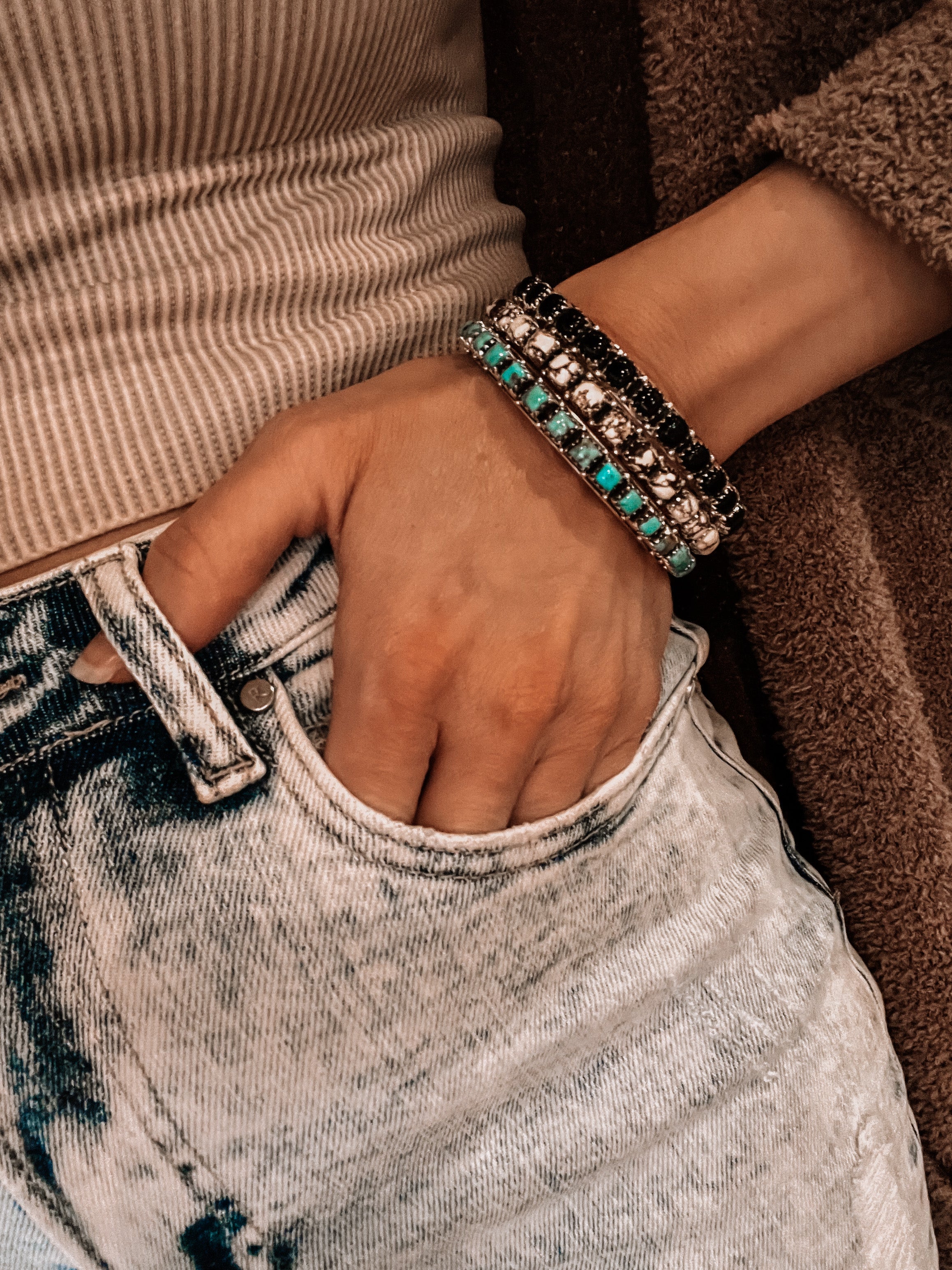 Kristyn's Highly Requested Stone Bangle MADE TO ORDER-Bangle Bracelets-Krush Kandy, Women's Online Fashion Boutique Located in Phoenix, Arizona (Scottsdale Area)