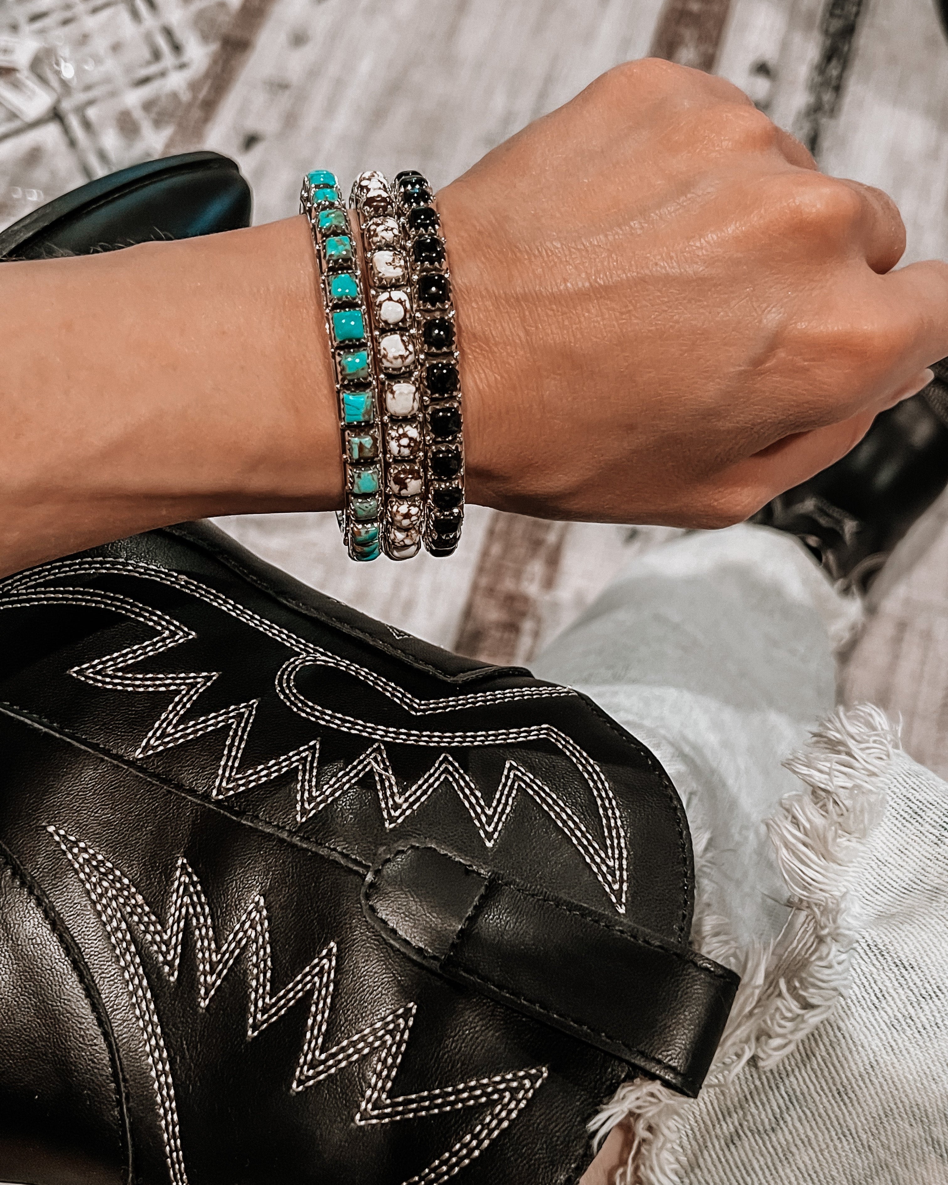 Kristyn's Highly Requested Stone Bangle MADE TO ORDER-Bangle Bracelets-Krush Kandy, Women's Online Fashion Boutique Located in Phoenix, Arizona (Scottsdale Area)