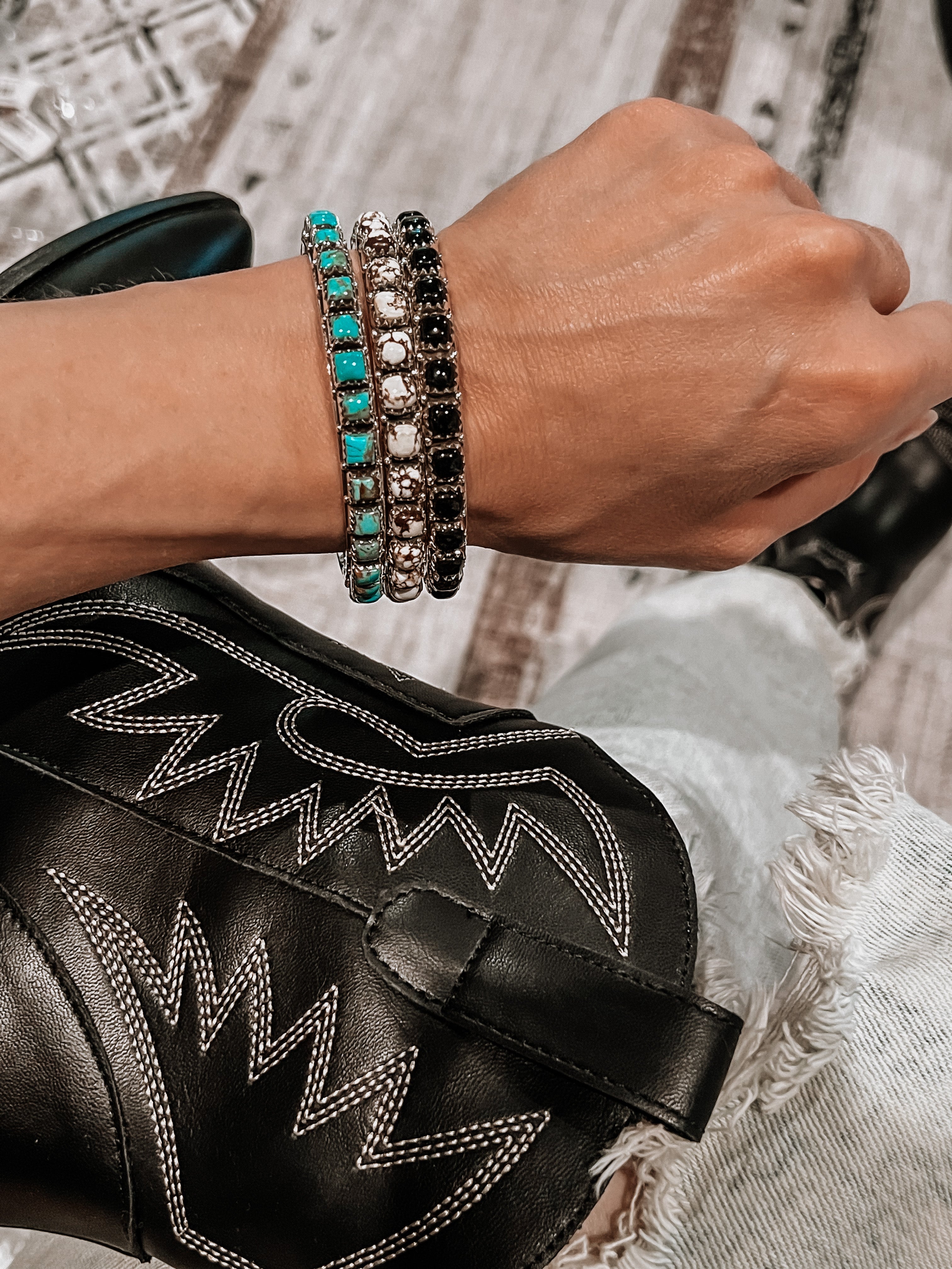 Kristyn's Highly Requested Stone Bangle MADE TO ORDER-Bangle Bracelets-Krush Kandy, Women's Online Fashion Boutique Located in Phoenix, Arizona (Scottsdale Area)