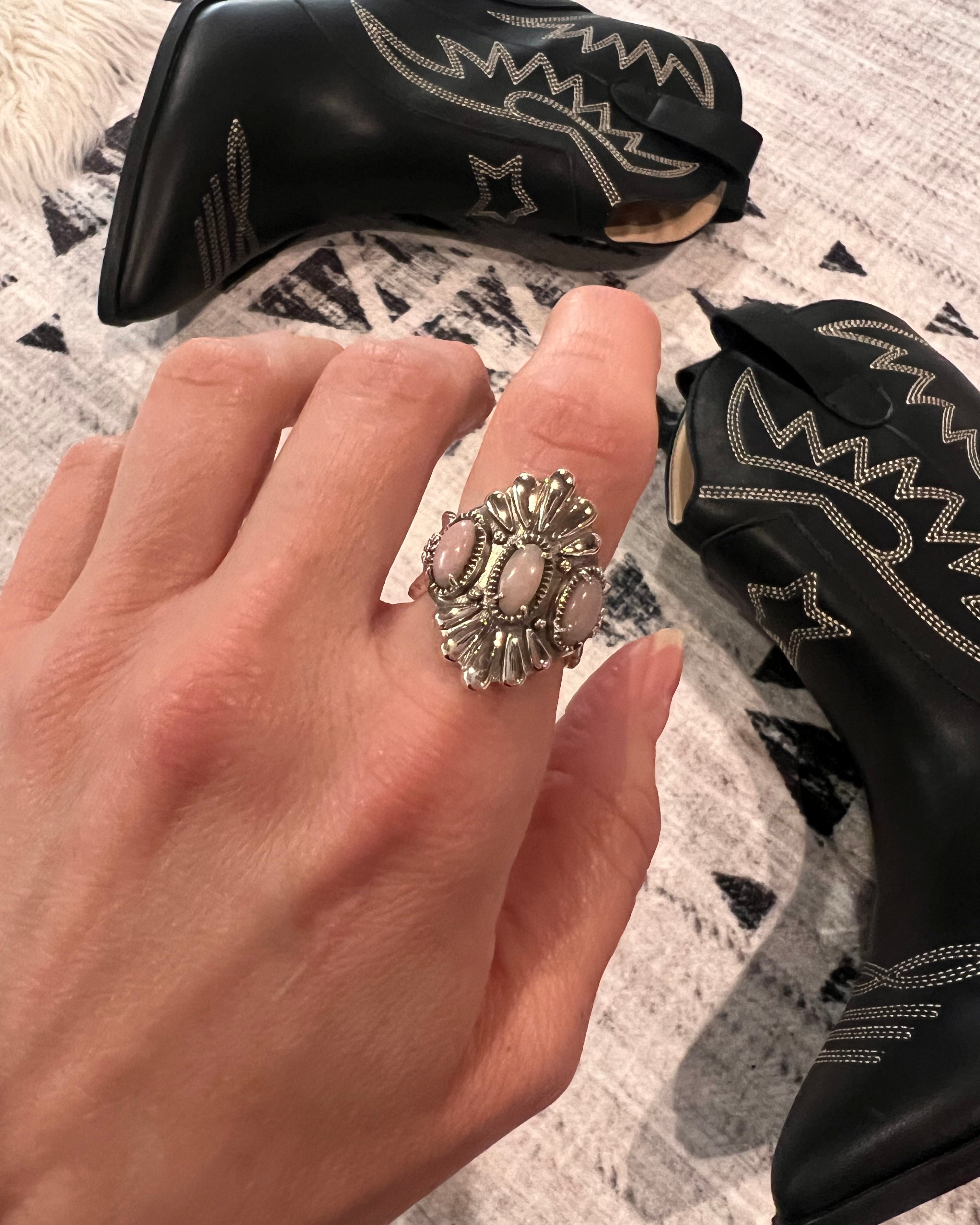 Free As The Wind Triple Stone Ring-Statement Rings-Krush Kandy, Women's Online Fashion Boutique Located in Phoenix, Arizona (Scottsdale Area)
