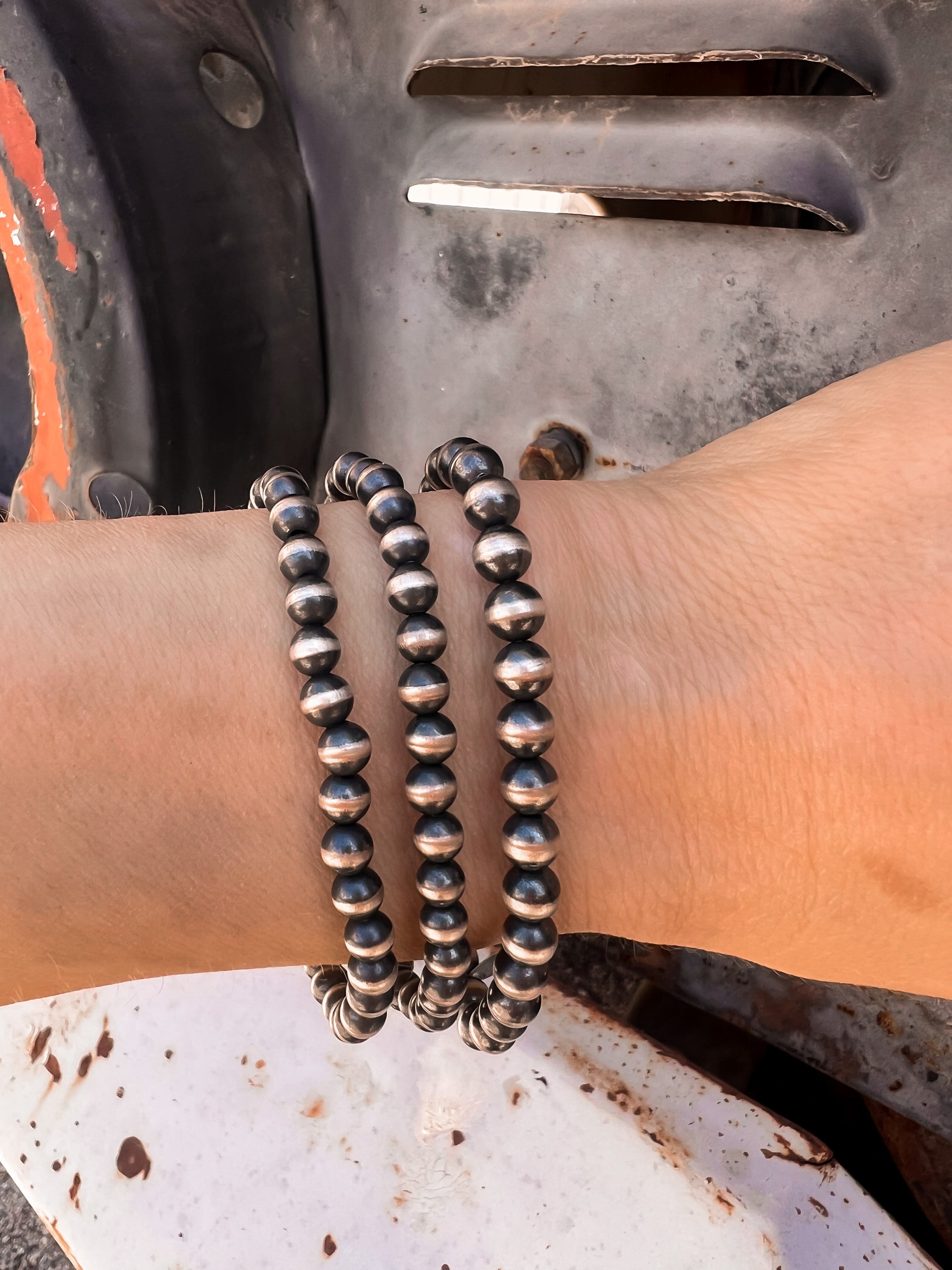 Kandy Rain Desert Pearl Bracelets | 6mm-Beaded Bracelets-Krush Kandy, Women's Online Fashion Boutique Located in Phoenix, Arizona (Scottsdale Area)