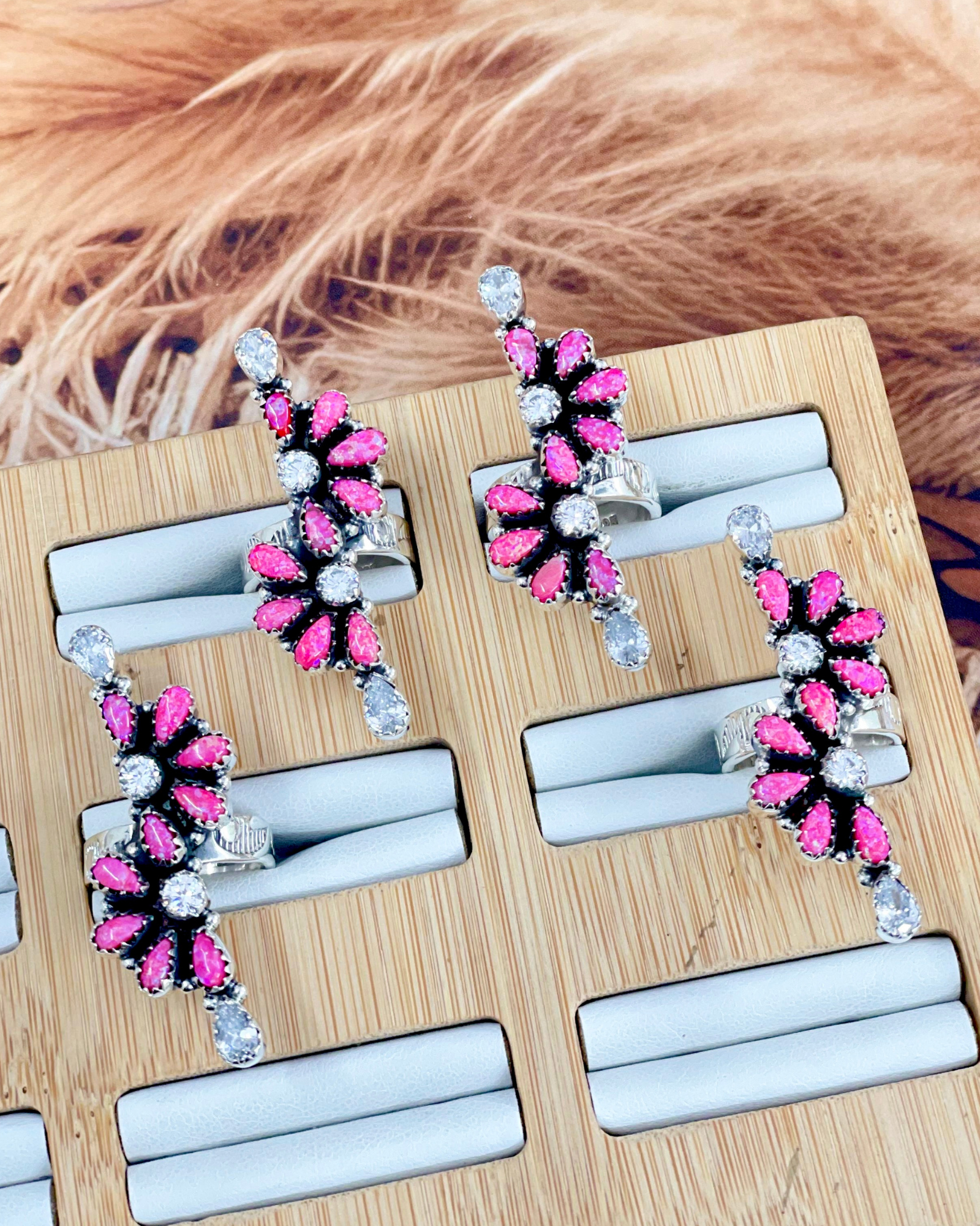 Pink Horizon Crystal Stone Ring-Ring Sizers-Krush Kandy, Women's Online Fashion Boutique Located in Phoenix, Arizona (Scottsdale Area)