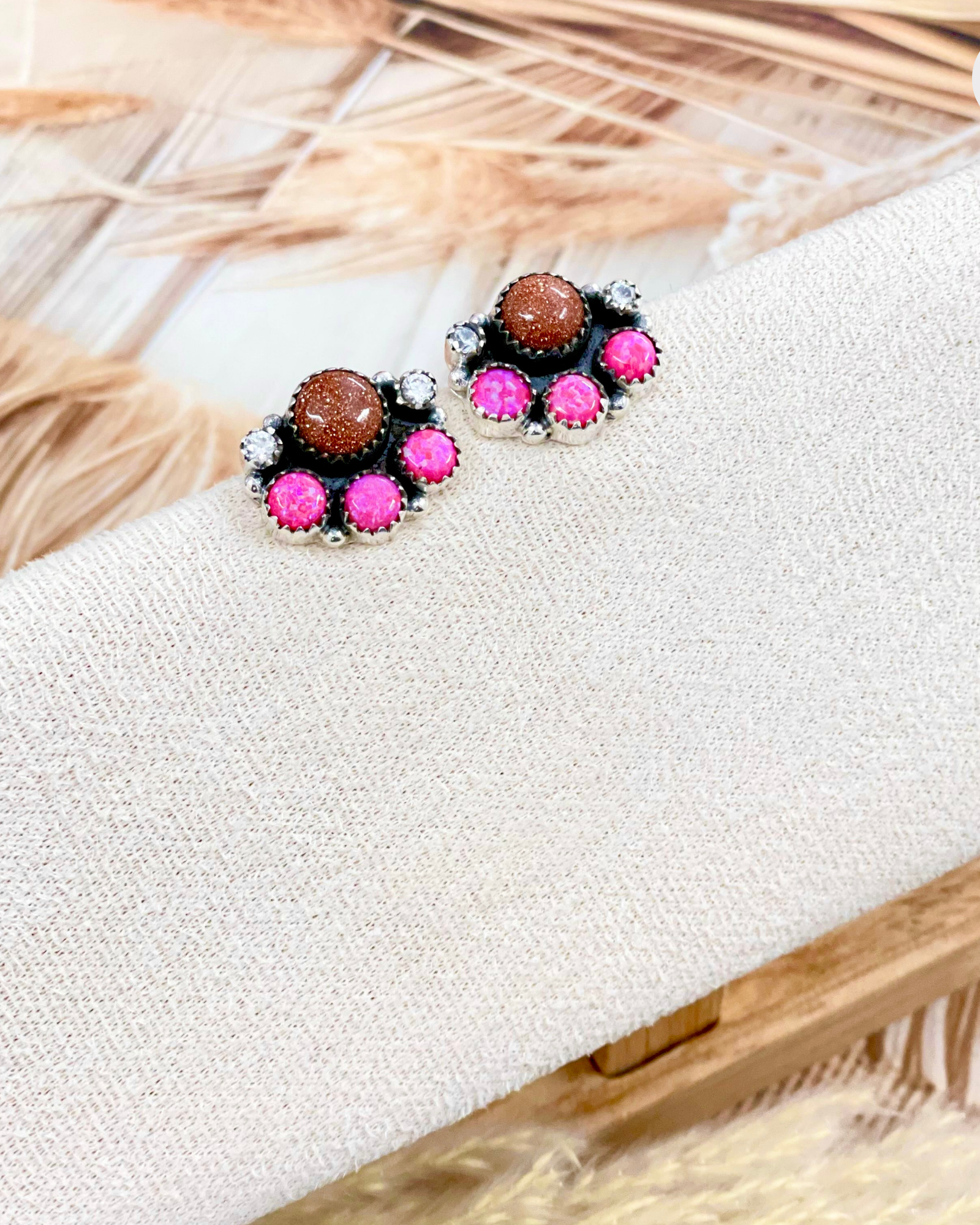 Ultimate Trio Stone Stud Earrings-Stud Earrings-Krush Kandy, Women's Online Fashion Boutique Located in Phoenix, Arizona (Scottsdale Area)