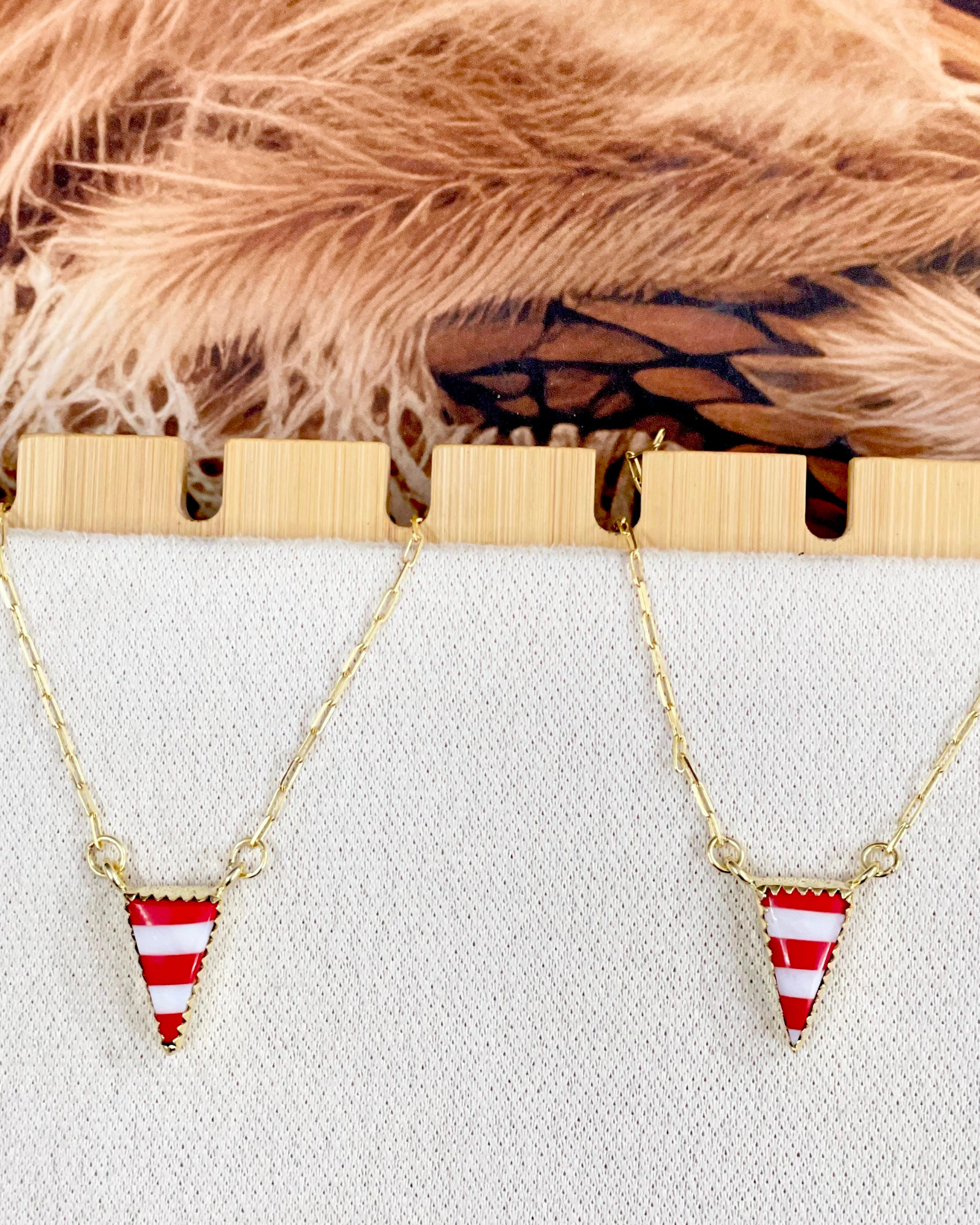 Krush Gold Stripe Stone Necklace-Necklaces-Krush Kandy, Women's Online Fashion Boutique Located in Phoenix, Arizona (Scottsdale Area)