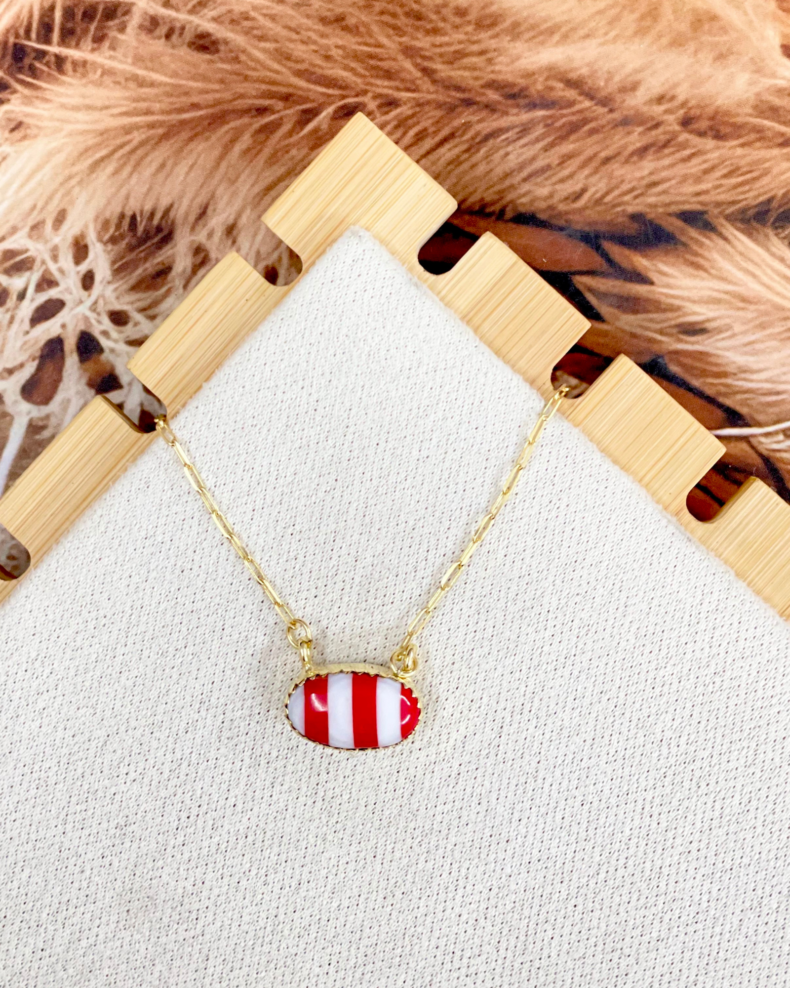 Loretta's Stripe Slab Necklace-Necklaces-Krush Kandy, Women's Online Fashion Boutique Located in Phoenix, Arizona (Scottsdale Area)