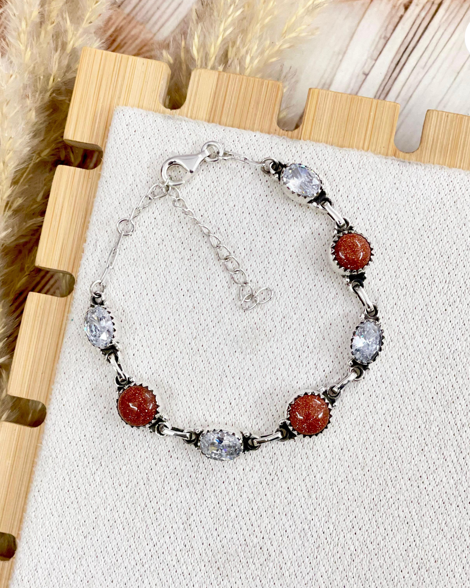 Crystal & Sunstone Bracelet-Bracelets-Krush Kandy, Women's Online Fashion Boutique Located in Phoenix, Arizona (Scottsdale Area)