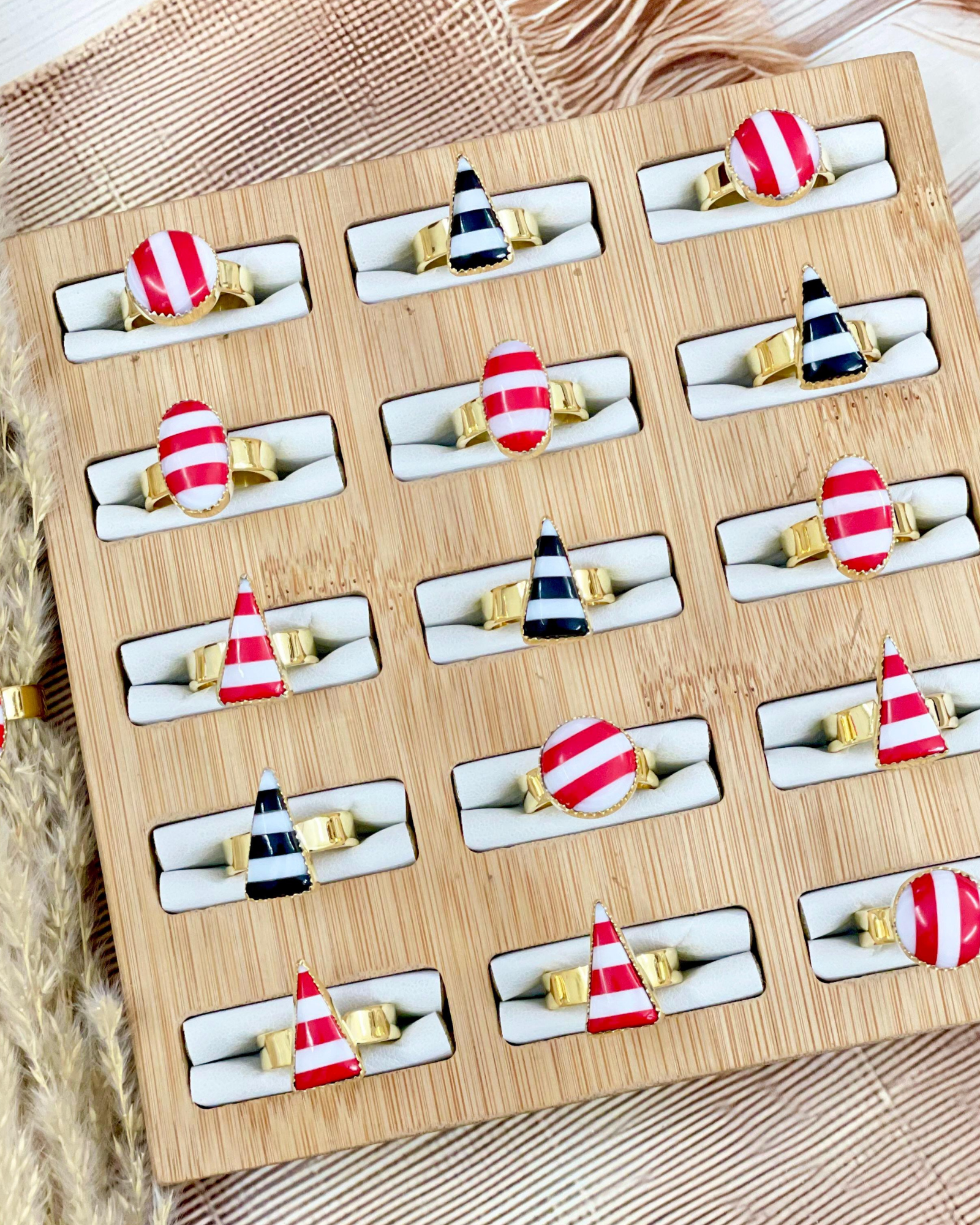 Krush Kandy Gold Stripe Sterling Silver Slab Rings-Ring Sizers-Krush Kandy, Women's Online Fashion Boutique Located in Phoenix, Arizona (Scottsdale Area)