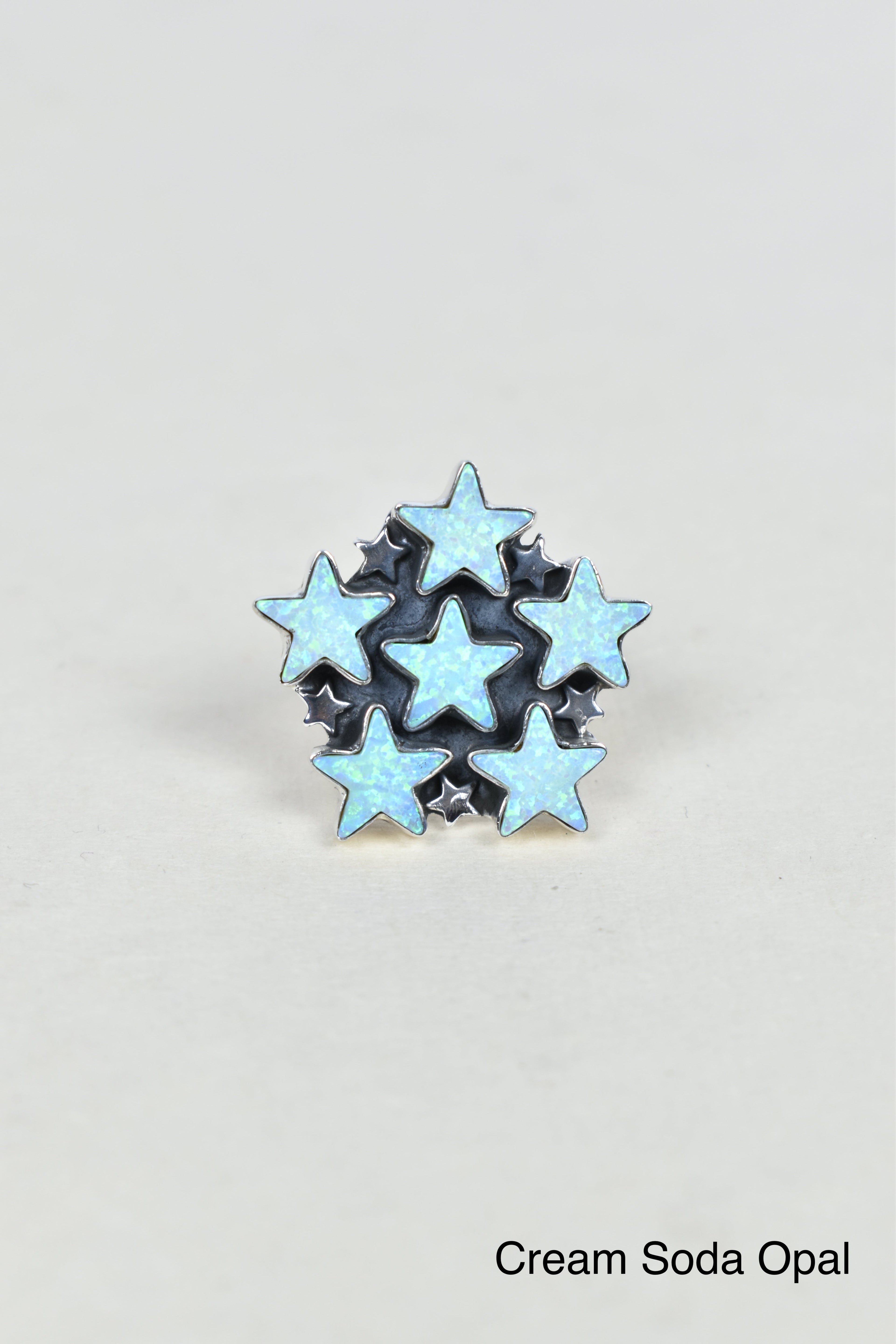 5 Star General Sterling Silver Ring-Cluster Rings-Krush Kandy, Women's Online Fashion Boutique Located in Phoenix, Arizona (Scottsdale Area)