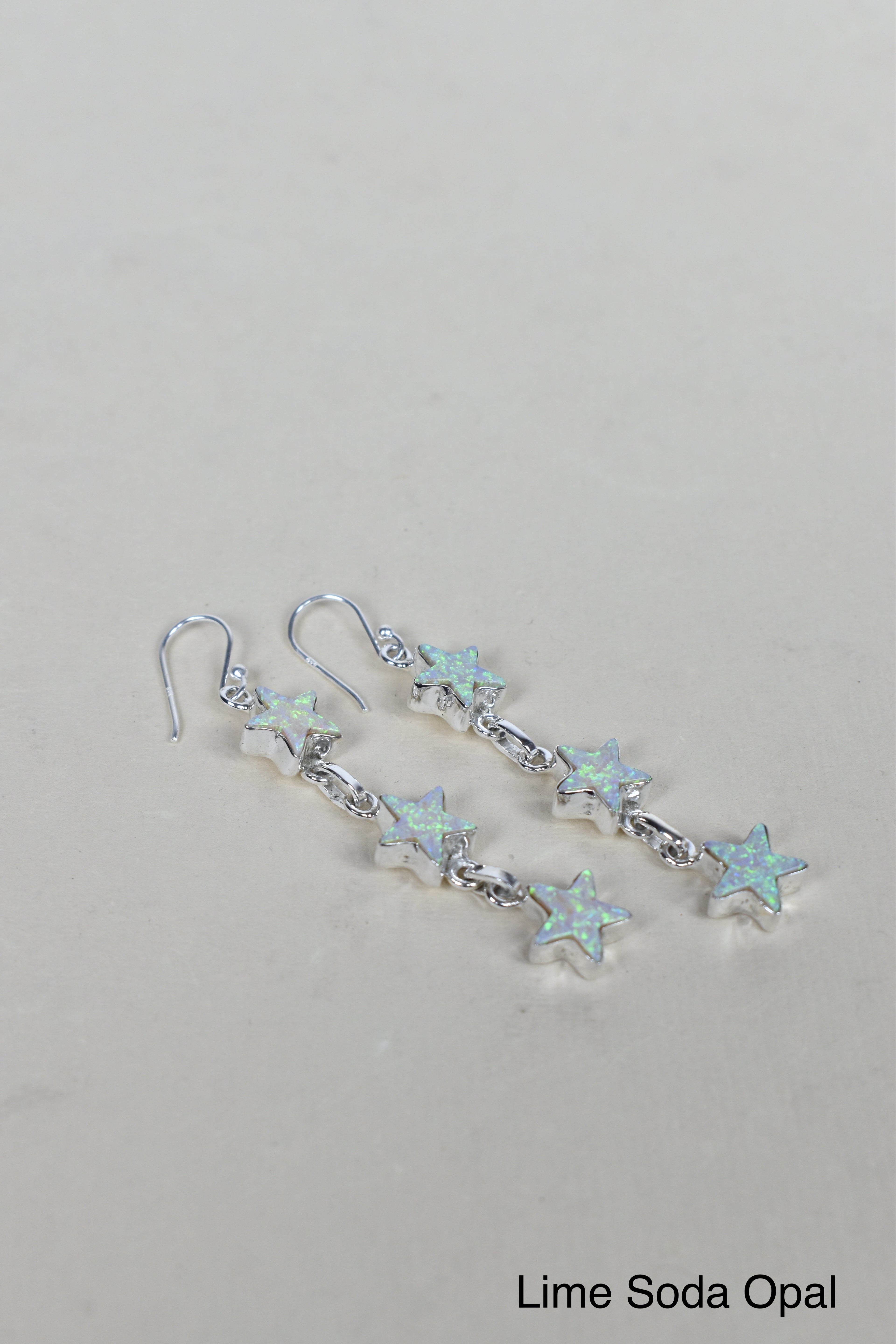 3 Star General Sterling Silver Earrings-Drop Earrings-Krush Kandy, Women's Online Fashion Boutique Located in Phoenix, Arizona (Scottsdale Area)