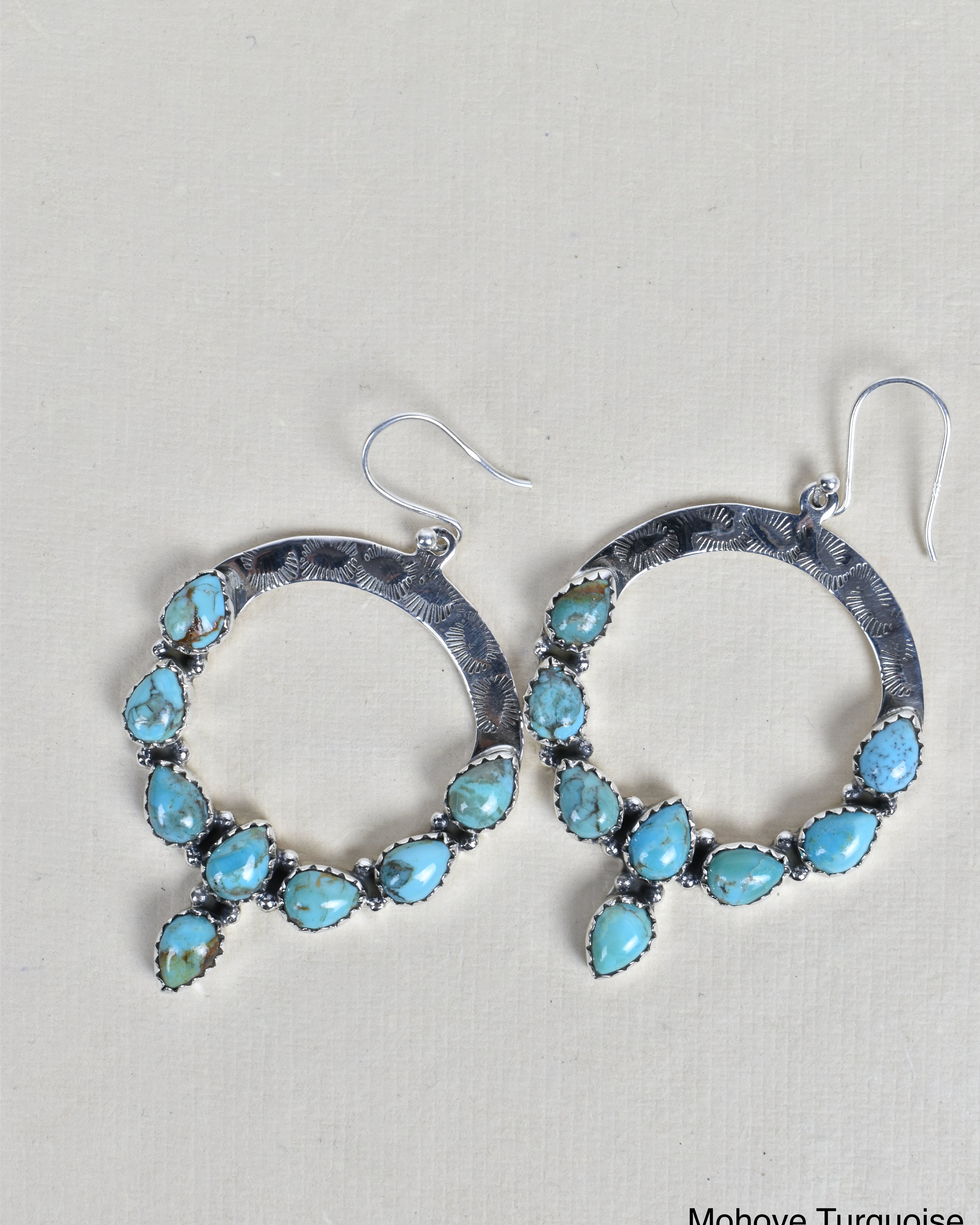 Hammered Hoop & Gemmed Loop Earring-Hoop Earrings-Krush Kandy, Women's Online Fashion Boutique Located in Phoenix, Arizona (Scottsdale Area)