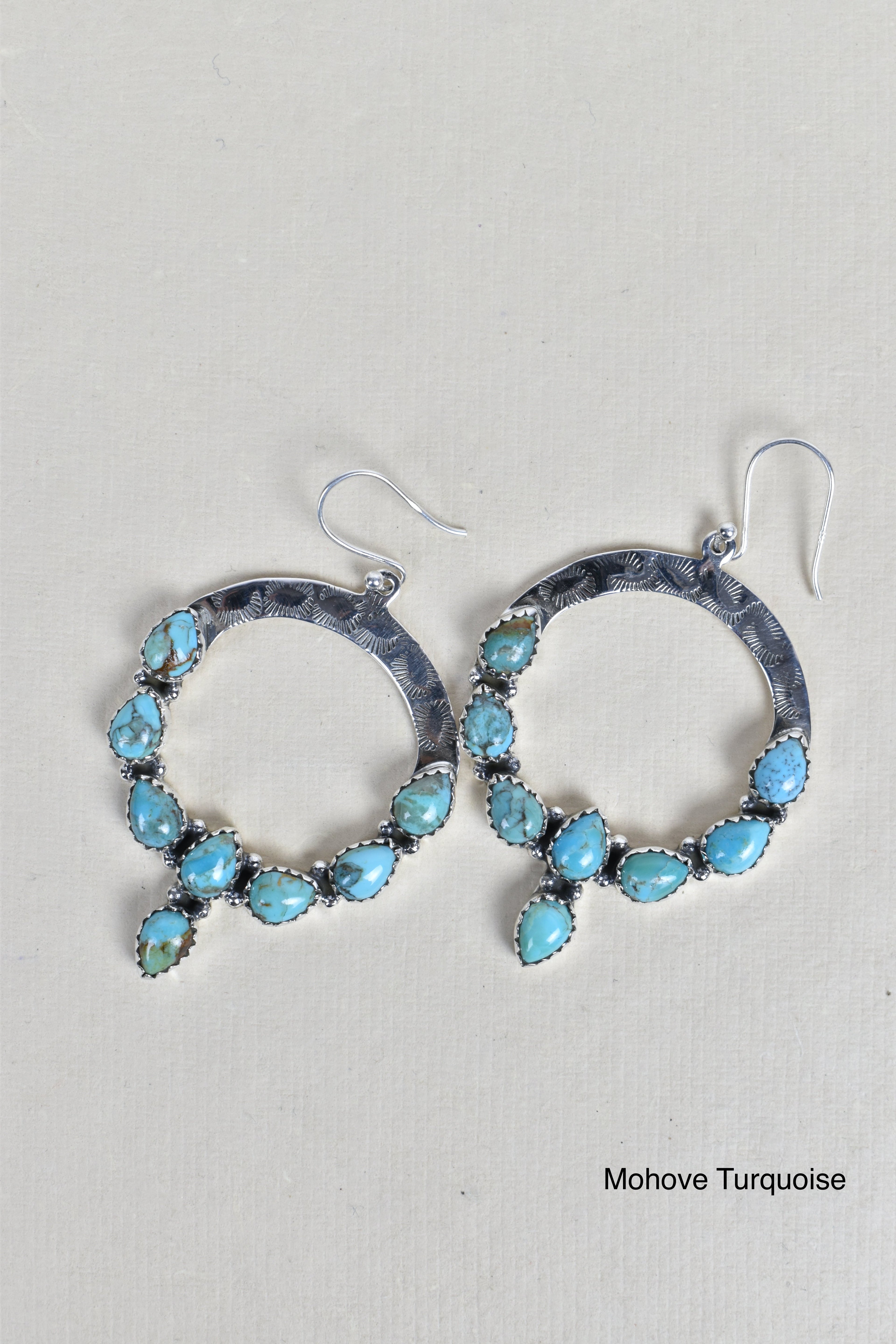 Hammered Hoop & Gemmed Loop Earring-Hoop Earrings-Krush Kandy, Women's Online Fashion Boutique Located in Phoenix, Arizona (Scottsdale Area)