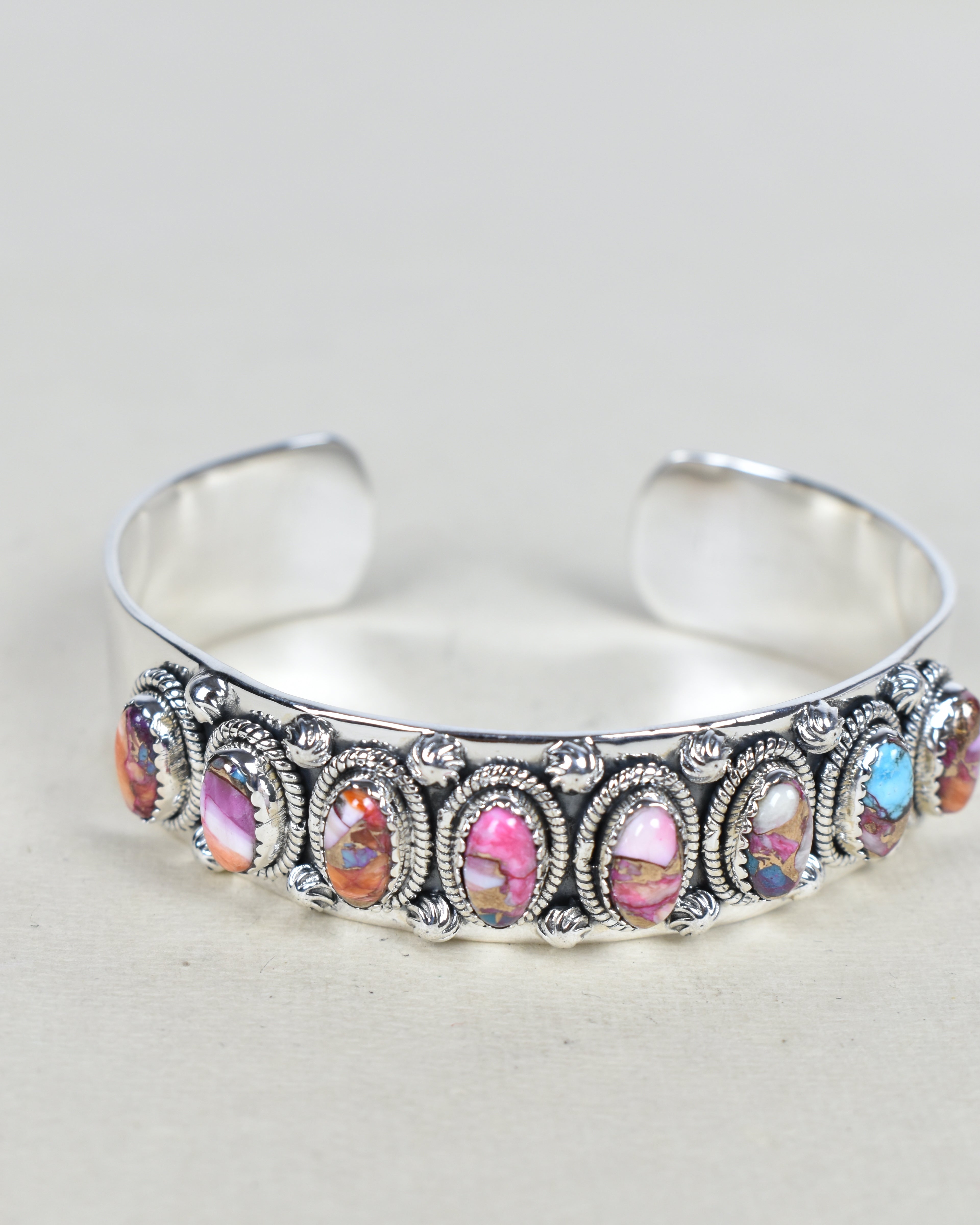 Octet Gem Sterling Silver Cuff-Cuffs-Krush Kandy, Women's Online Fashion Boutique Located in Phoenix, Arizona (Scottsdale Area)