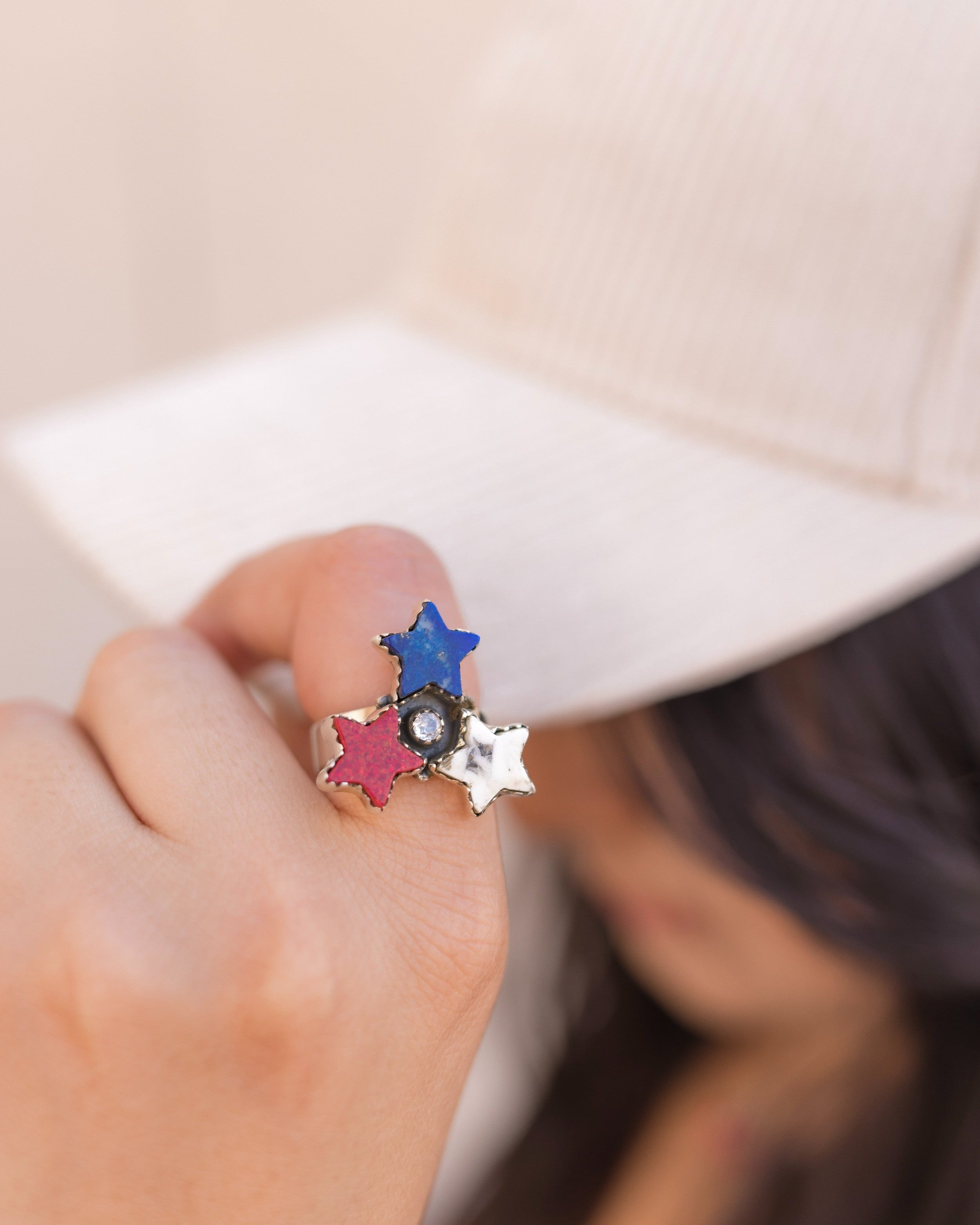 Freedom Stars Signet Rings-Rings-Krush Kandy, Women's Online Fashion Boutique Located in Phoenix, Arizona (Scottsdale Area)